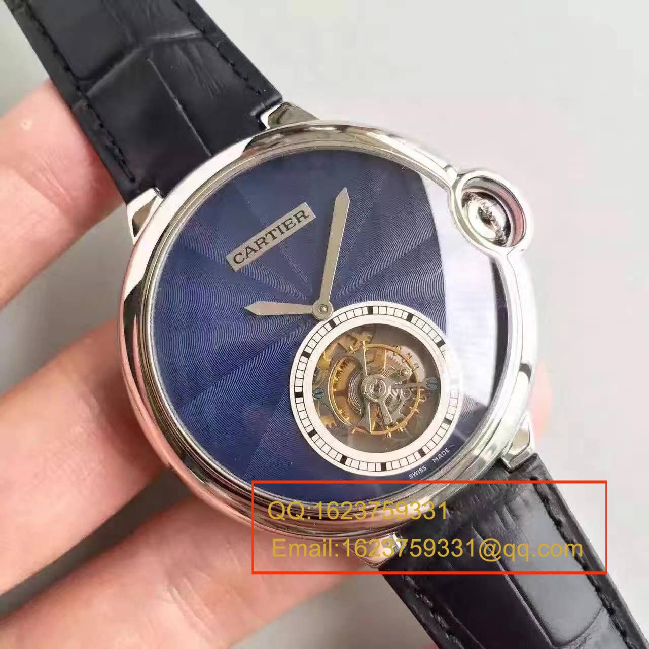 【TF Factory 一比一精仿手表】 Cartier   Cartier  蓝气球系列 扭索雕纹表盘 W6920105女士 Tourbillon  wrist watch  / KDY003
