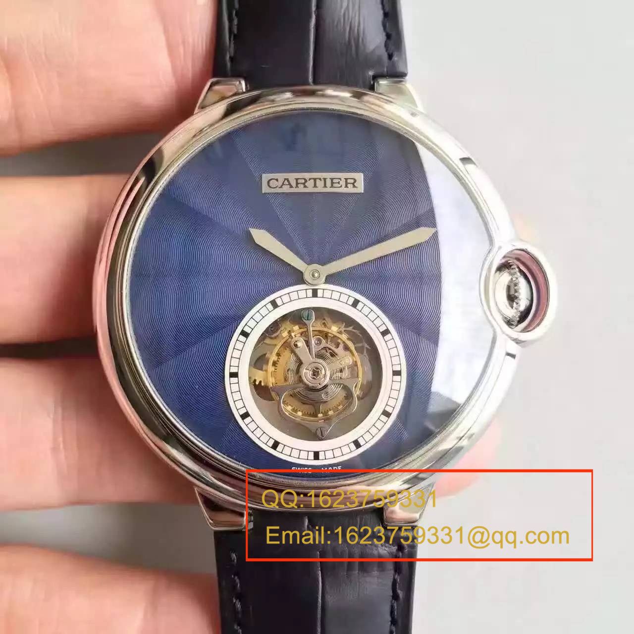 【TF Factory 一比一精仿手表】 Cartier   Cartier  蓝气球系列 扭索雕纹表盘 W6920105女士 Tourbillon  wrist watch  / KDY003