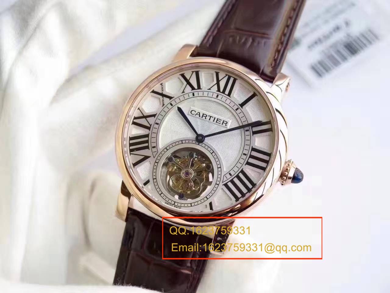 【BL Factory 一比一高仿手表】 Cartier  ROTONDE DE  Cartier 系列W1556215 Tourbillon  wrist watch  / KCI115