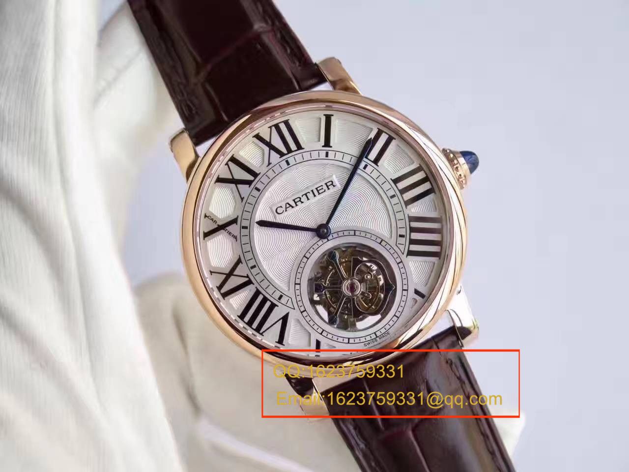 【BL Factory 一比一高仿手表】 Cartier  ROTONDE DE  Cartier 系列W1556215 Tourbillon  wrist watch  / KCI115