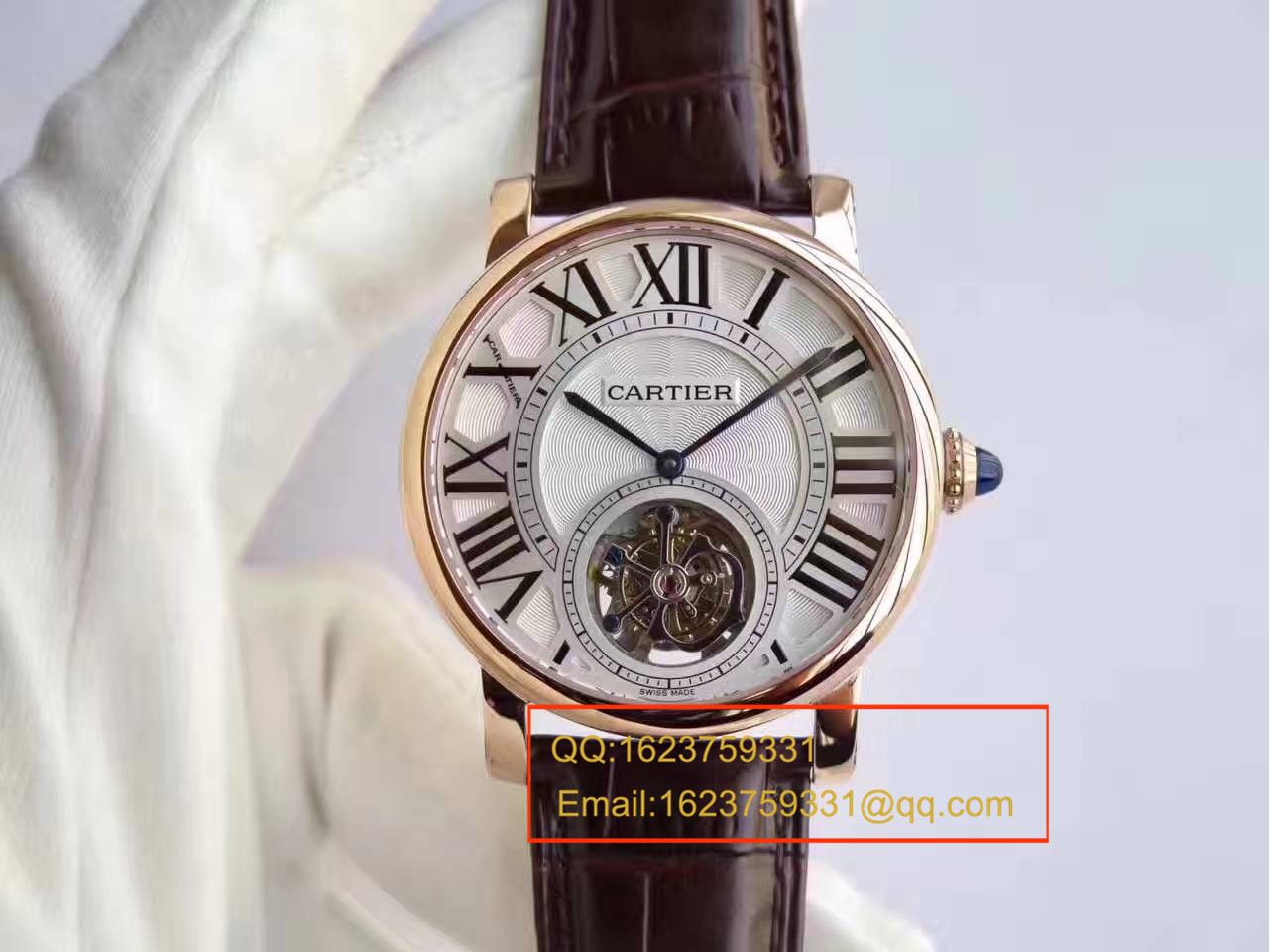 【BL Factory 一比一高仿手表】 Cartier  ROTONDE DE  Cartier 系列W1556215 Tourbillon  wrist watch  / KCI115