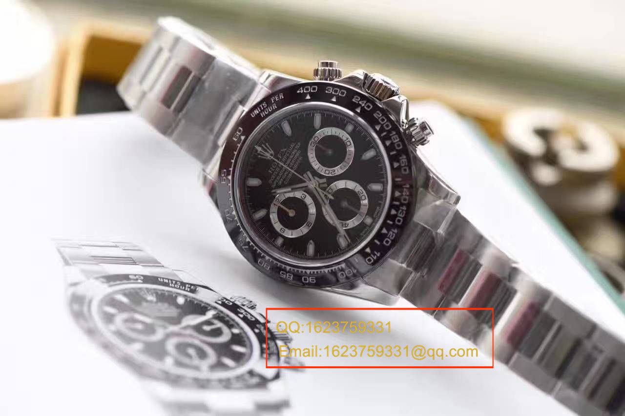 【N Factory 最新V7版本】 Rolex  Cosmograph Daytona  Ditongna 复刻高仿116500LN-78590黑盘机械手表 / RBF003