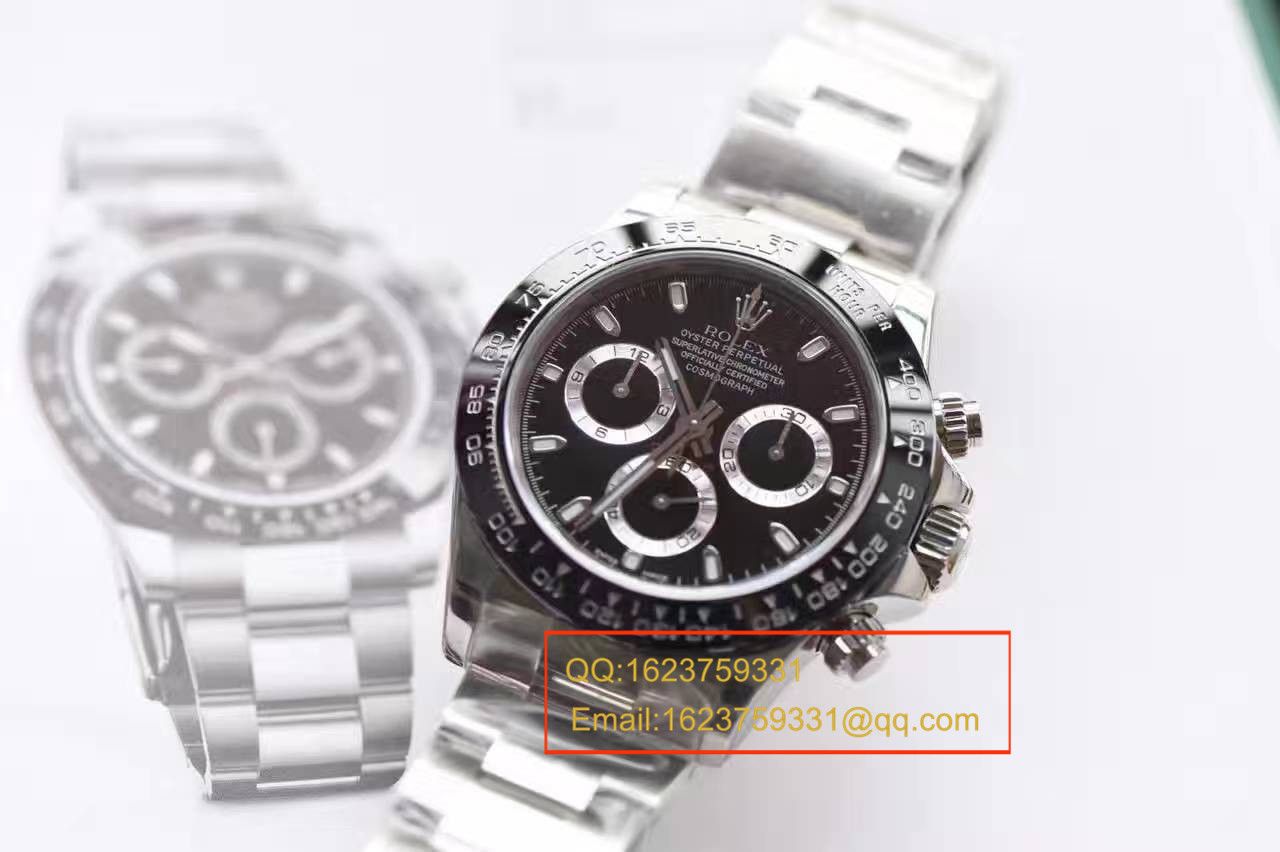【N Factory 最新V7版本】 Rolex  Cosmograph Daytona  Ditongna 复刻高仿116500LN-78590黑盘机械手表 / RBF003