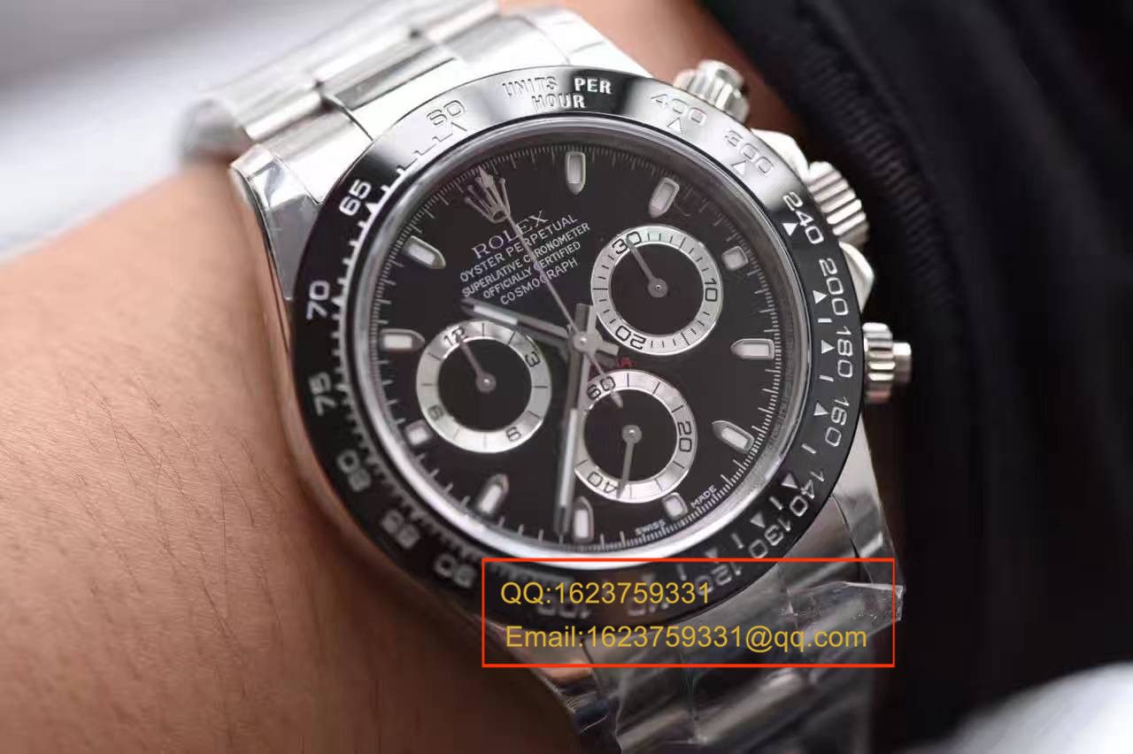 【N Factory 最新V7版本】 Rolex  Cosmograph Daytona  Ditongna 复刻高仿116500LN-78590黑盘机械手表 / RBF003
