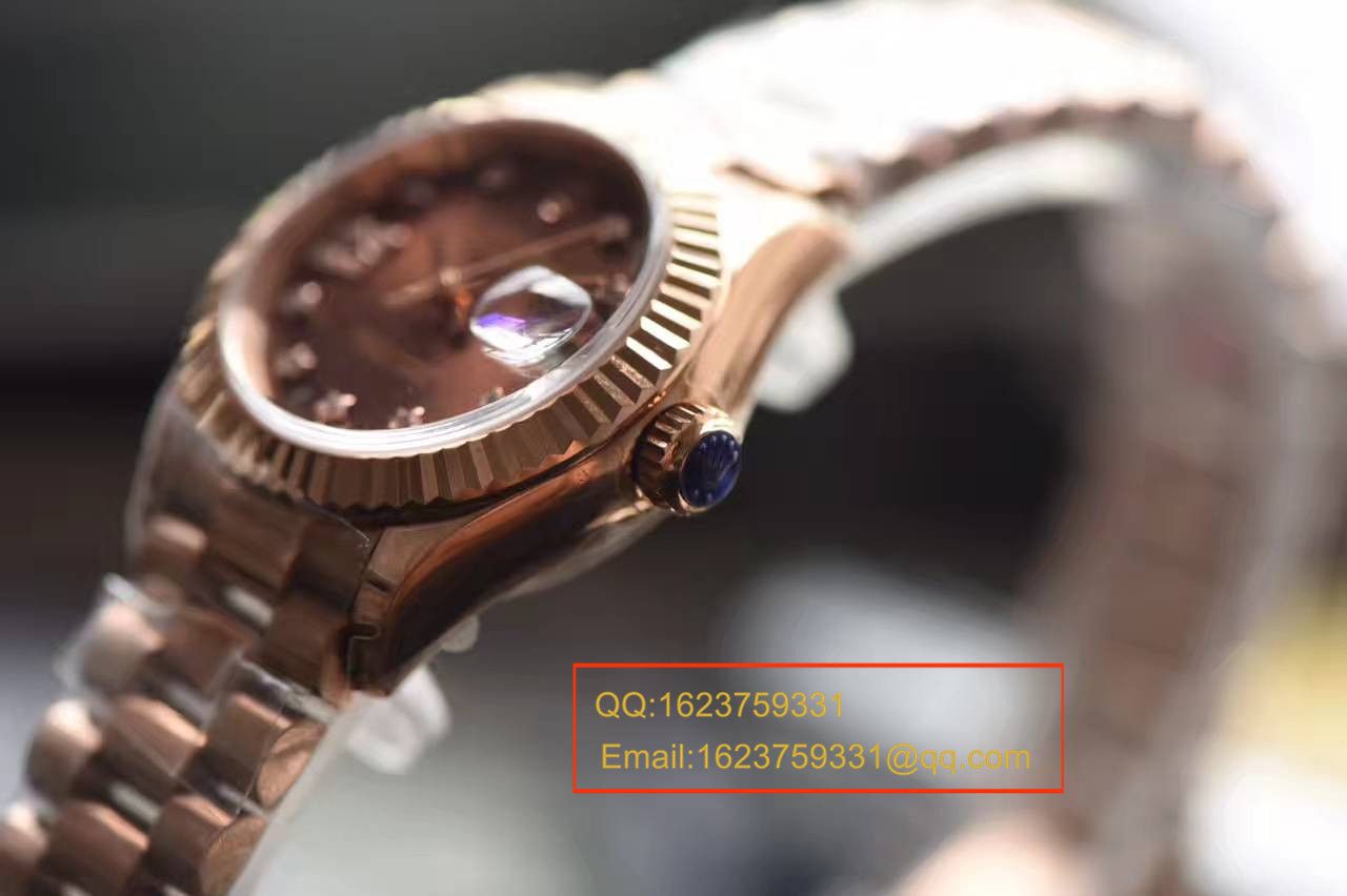【SY Factory 一比一超A高仿手表】 Rolex 女装  Datejust 系列279171巧克力色表盘女士 wrist watch  / RBA182