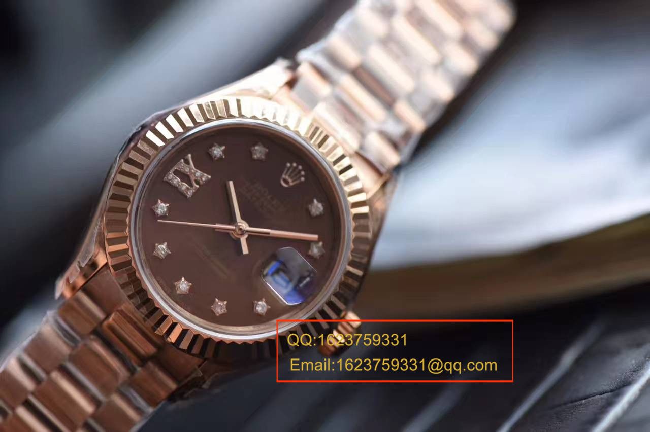 【SY Factory 一比一超A高仿手表】 Rolex 女装  Datejust 系列279171巧克力色表盘女士 wrist watch  / RBA182