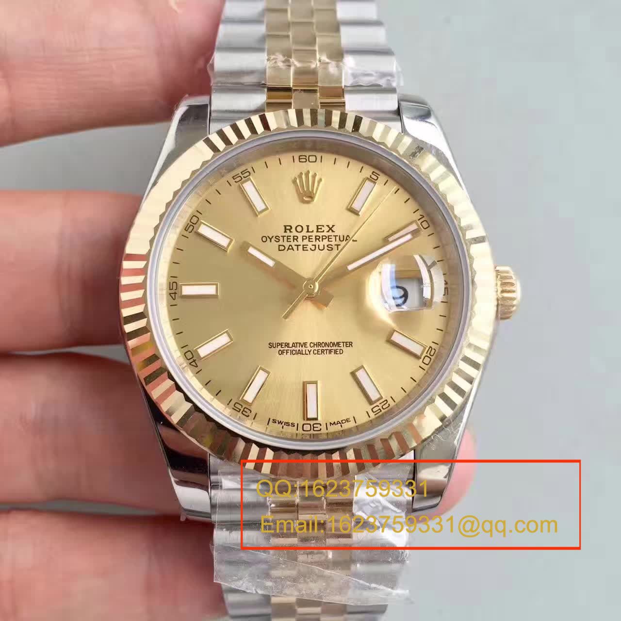 【N Factory 一比一高仿复刻手表】 Rolex   Datejust 系列126333-62613包18K金 wrist watch  / RCF171