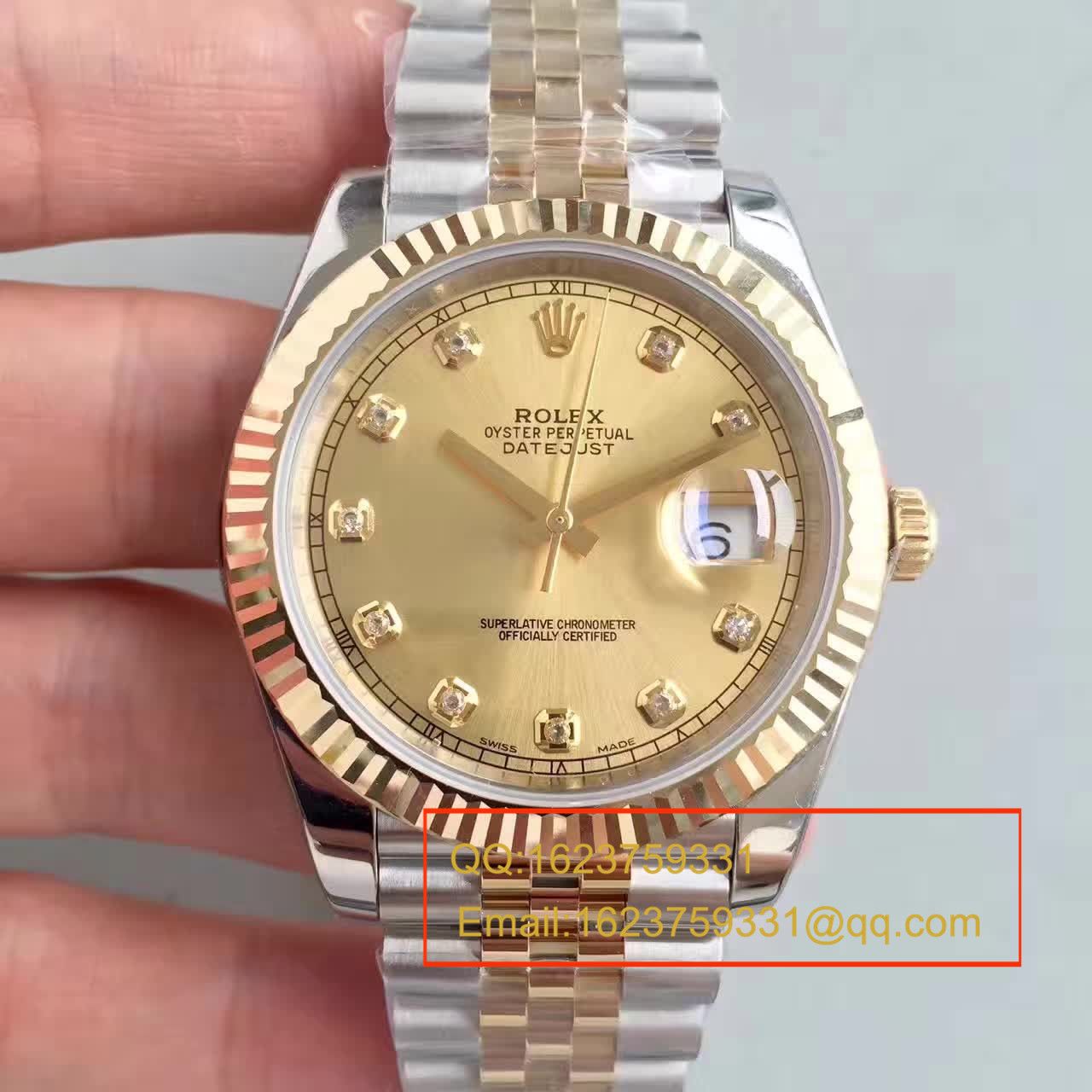 【N Factory 一比一高仿复刻手表】 Rolex   Datejust 系列126333-62613包18K金 wrist watch  / RCF171