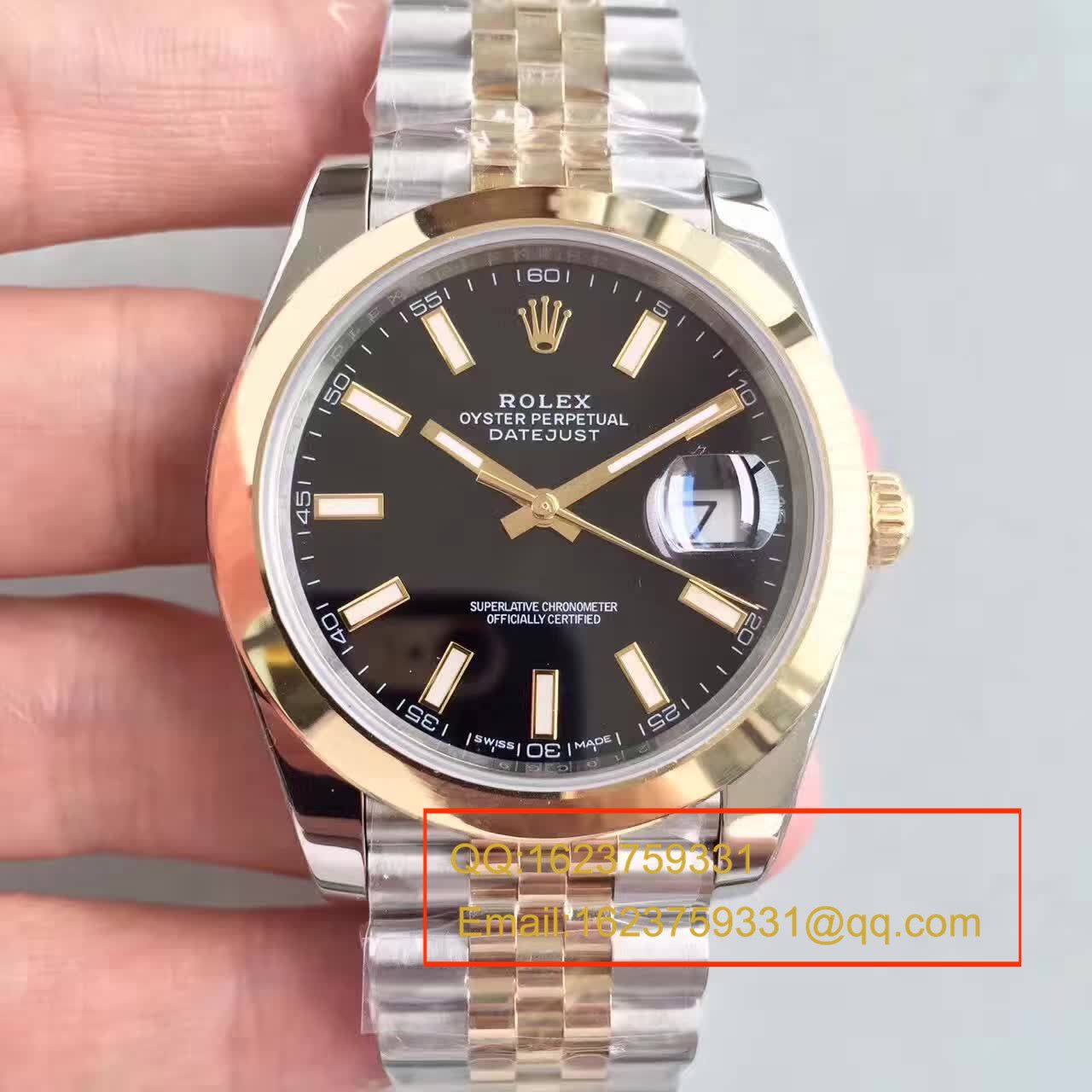 【N Factory 一比一高仿复刻手表】 Rolex   Datejust 系列126333-62613包18K金 wrist watch  / RCF171
