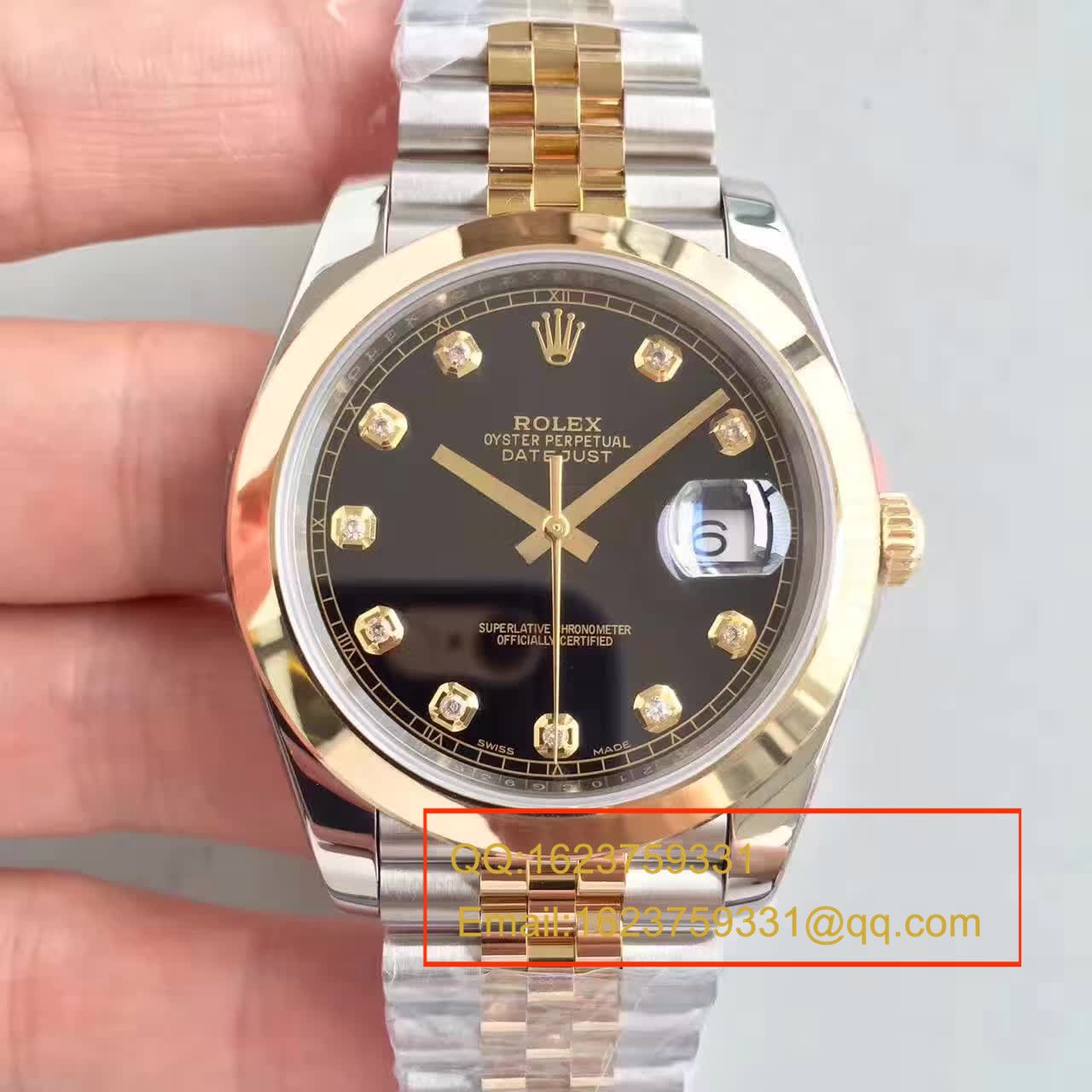 【N Factory 一比一高仿复刻手表】 Rolex   Datejust 系列126333-62613包18K金 wrist watch  / RCF171