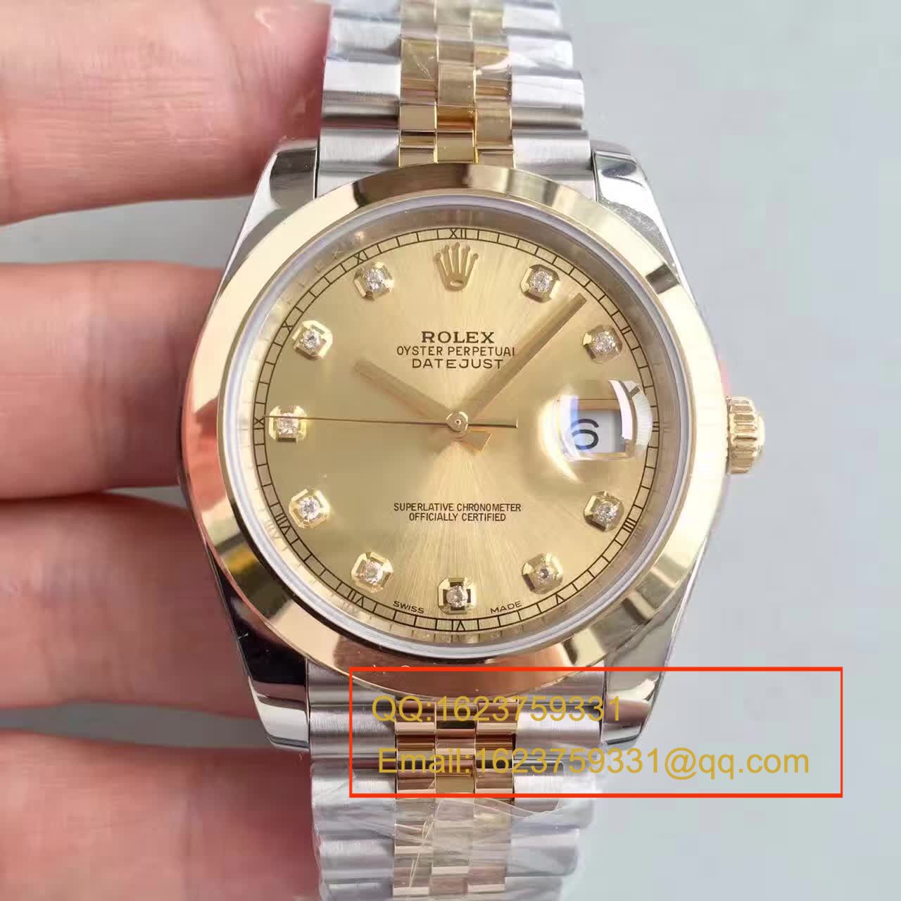【N Factory 一比一高仿复刻手表】 Rolex   Datejust 系列126333-62613包18K金 wrist watch  / RCF171