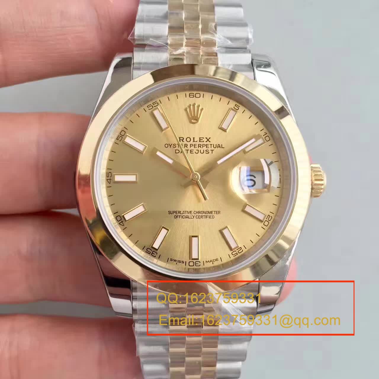 【NOOB Factory 1:1超A高仿手表】 Rolex   Datejust 系列126303白盘 wrist watch  包18K真金 / RCF155