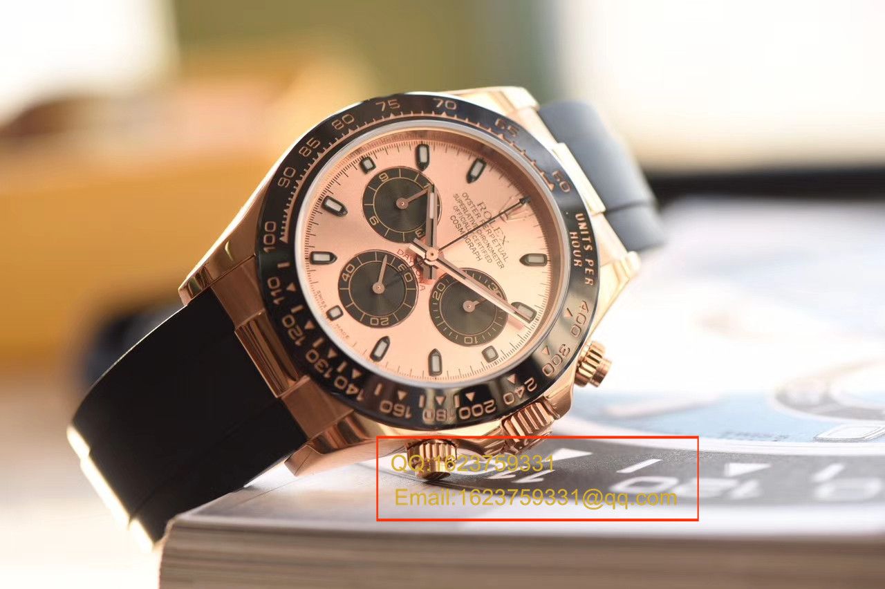 【独家视频测评JF Factory 1:1 top 复刻手表】 Rolex  Cosmograph Daytona  Ditongna 系列116515LN粉盘 wrist watch  / RBC149