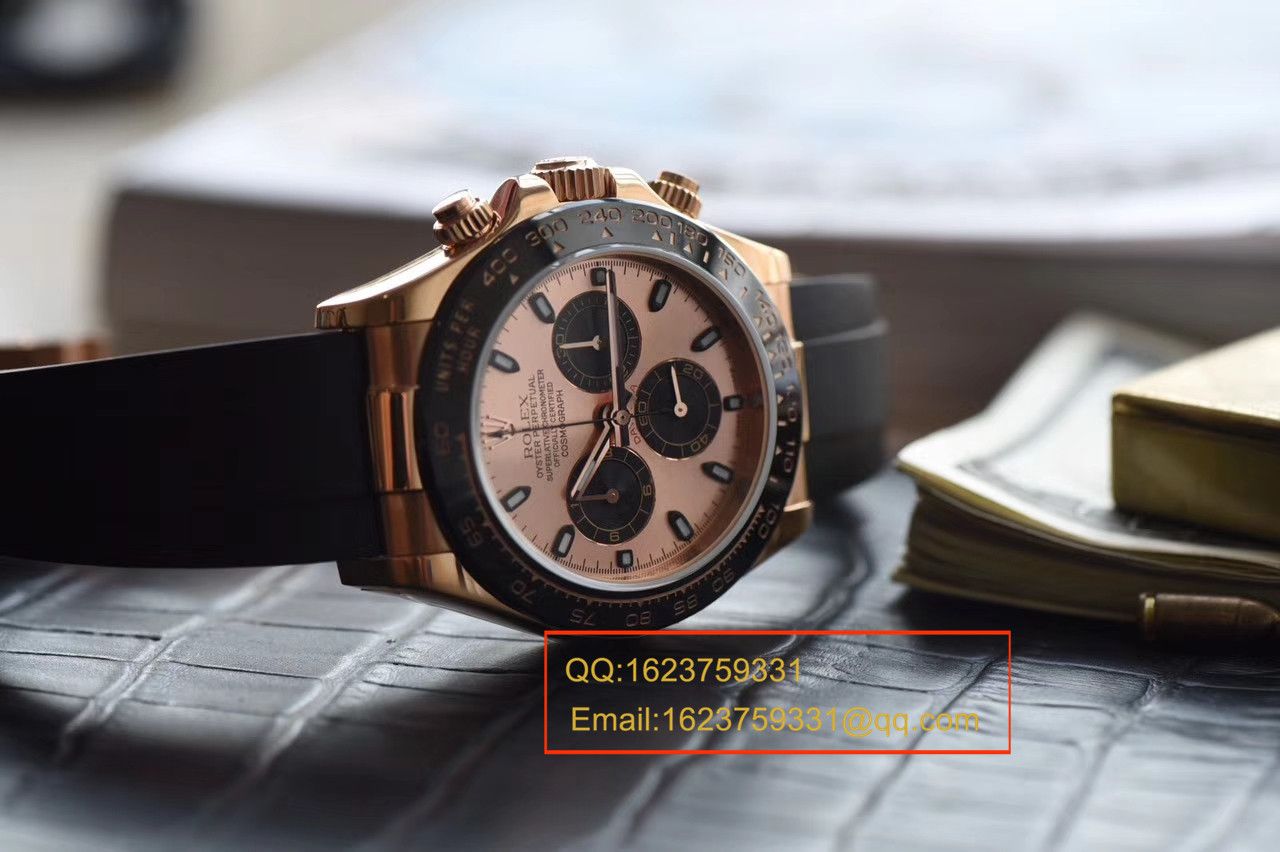【独家视频测评JF Factory 1:1 top 复刻手表】 Rolex  Cosmograph Daytona  Ditongna 系列116515LN粉盘 wrist watch  / RBC149
