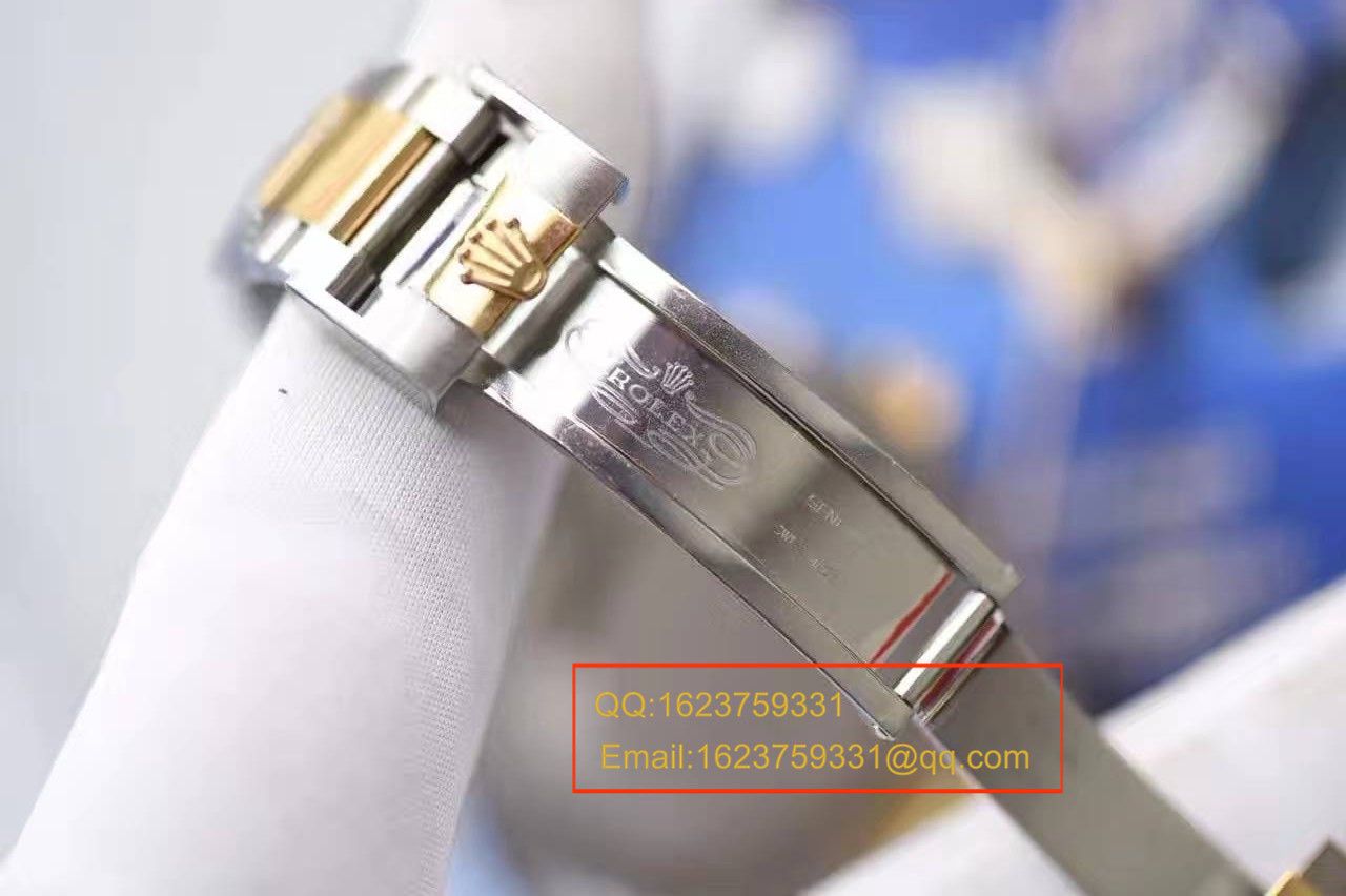 【独家视频测评JF Factory 1:1超A高仿手表】 Rolex  Submariner 型系列116613LB-97203间金蓝金水鬼 wrist watch  / RBG157