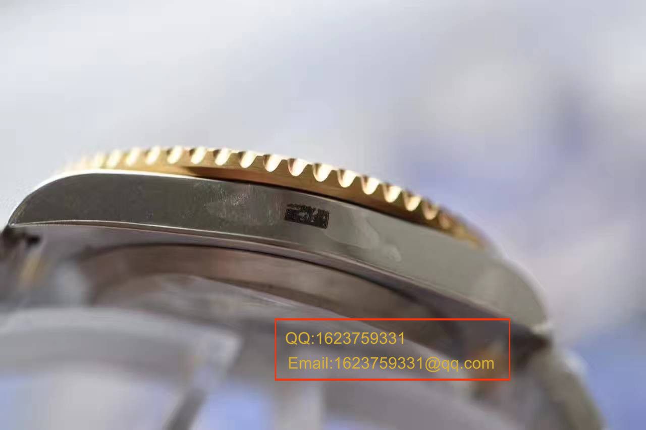 【独家视频测评JF Factory 1:1超A高仿手表】 Rolex  Submariner 型系列116613LB-97203间金蓝金水鬼 wrist watch  / RBG157