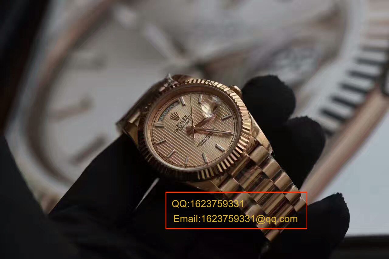 【独家视频测评EW Factory 一比一超A高仿手表】 Rolex  Day-Date 型系列228235-83415 wrist watch  / RBA121B