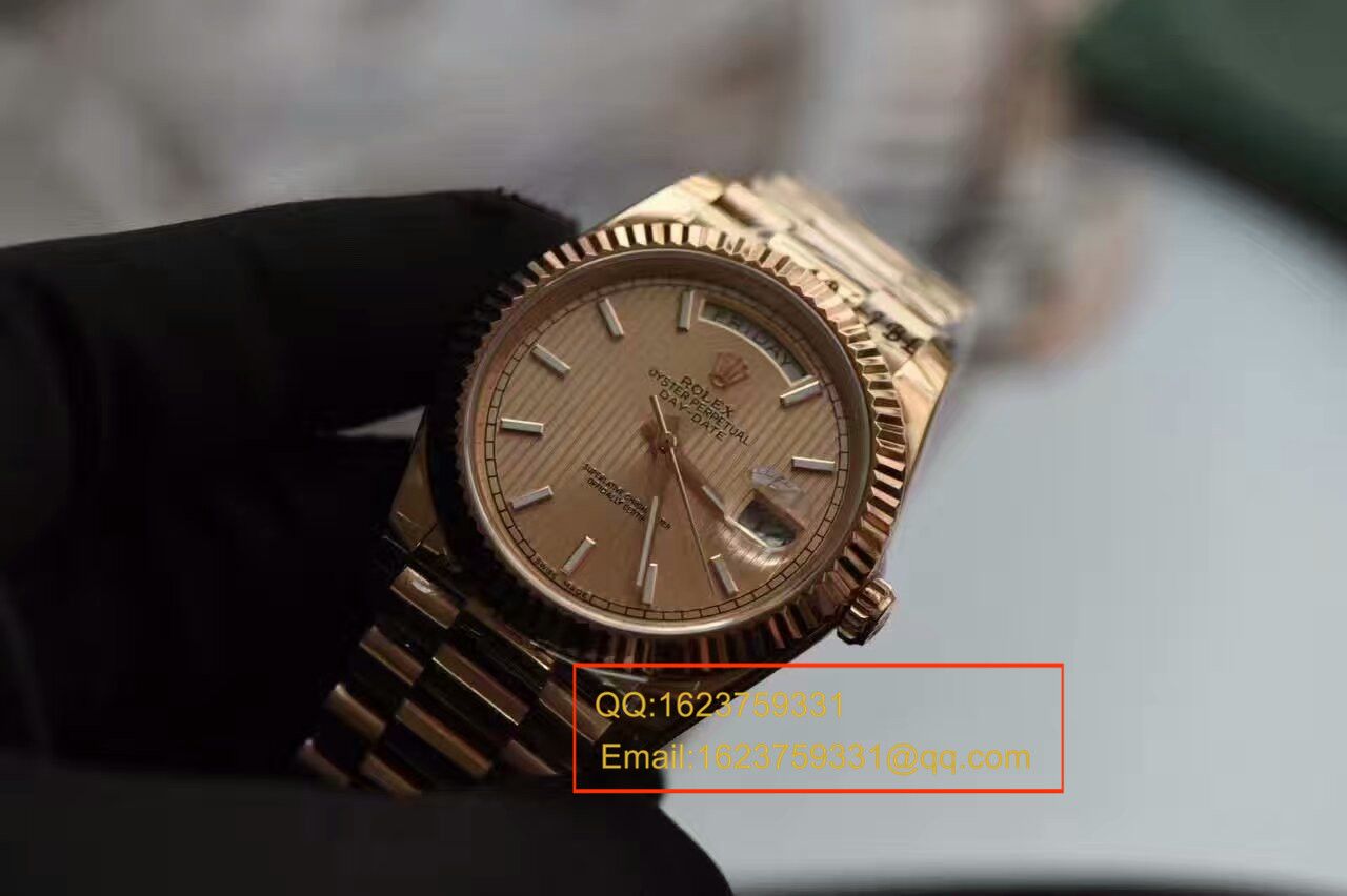 【独家视频测评EW Factory 一比一超A高仿手表】 Rolex  Day-Date 型系列228235-83415 wrist watch  / RBA121B