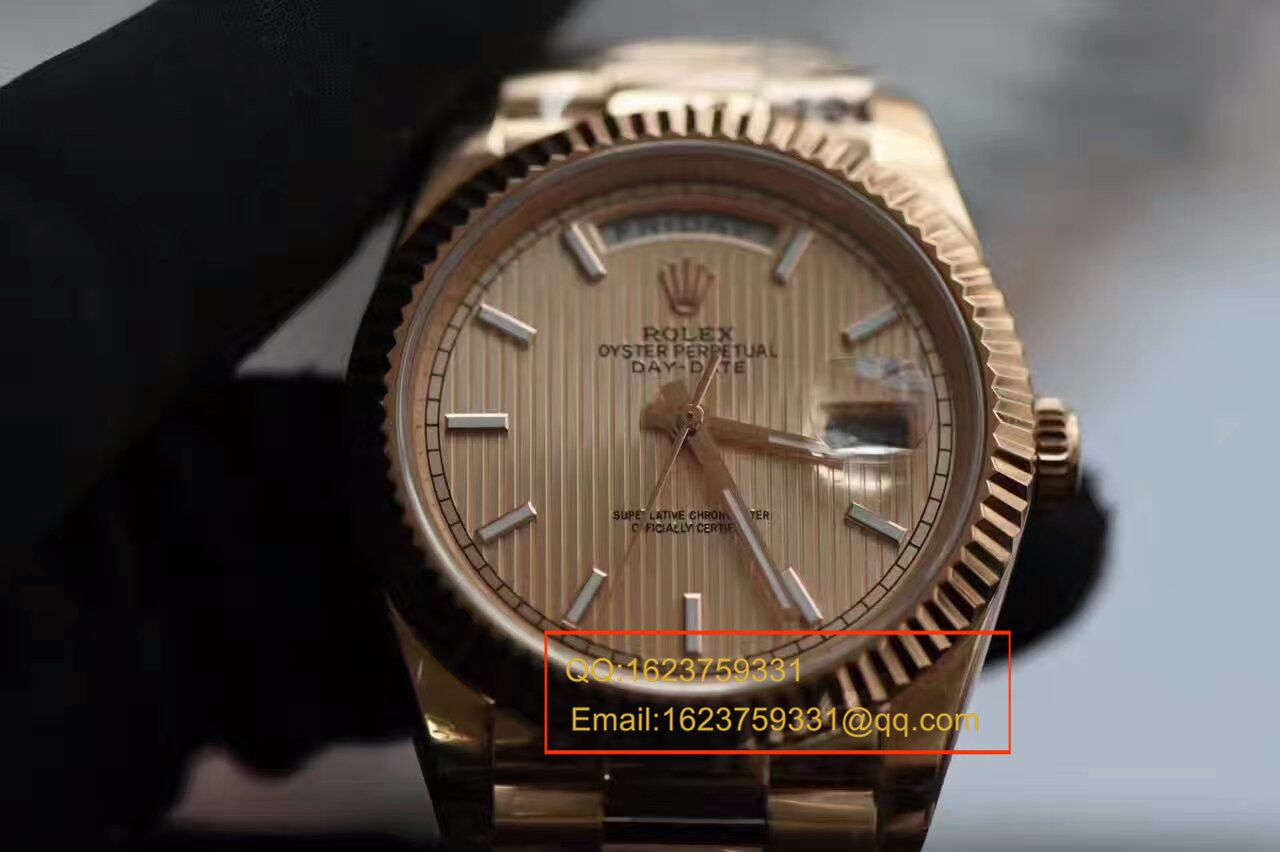 【独家视频测评EW Factory 一比一超A高仿手表】 Rolex  Day-Date 型系列228235-83415 wrist watch  / RBA121B