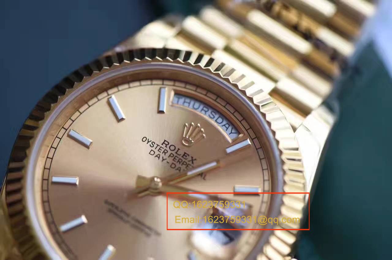 【EW Factory 1:1 top 复刻高仿手表】 Rolex  Day-Date 型系列228238香槟色表盘 wrist watch  / RBA120