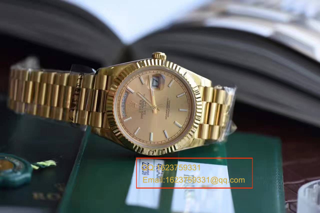 【EW Factory 1:1 top 复刻高仿手表】 Rolex  Day-Date 型系列228238香槟色表盘 wrist watch  / RBA120