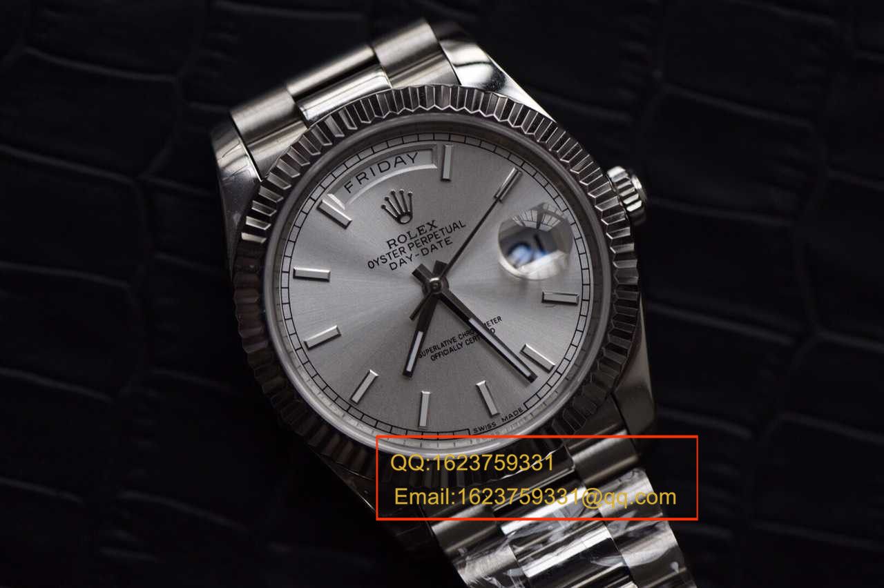 【EW Factory 1:1精仿手表】 Rolex  Day-Date 型系列228239银色表盘男表 / RBA116