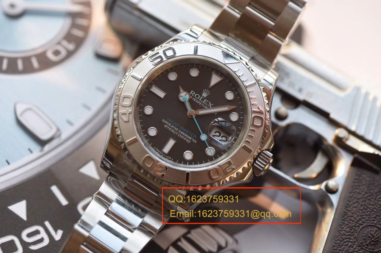 【NOOB Factory 一比一高仿手表】 Rolex  Yacht-Master 系列116622 灰面蓝针机械 wrist watch 《新品》 / RBA023