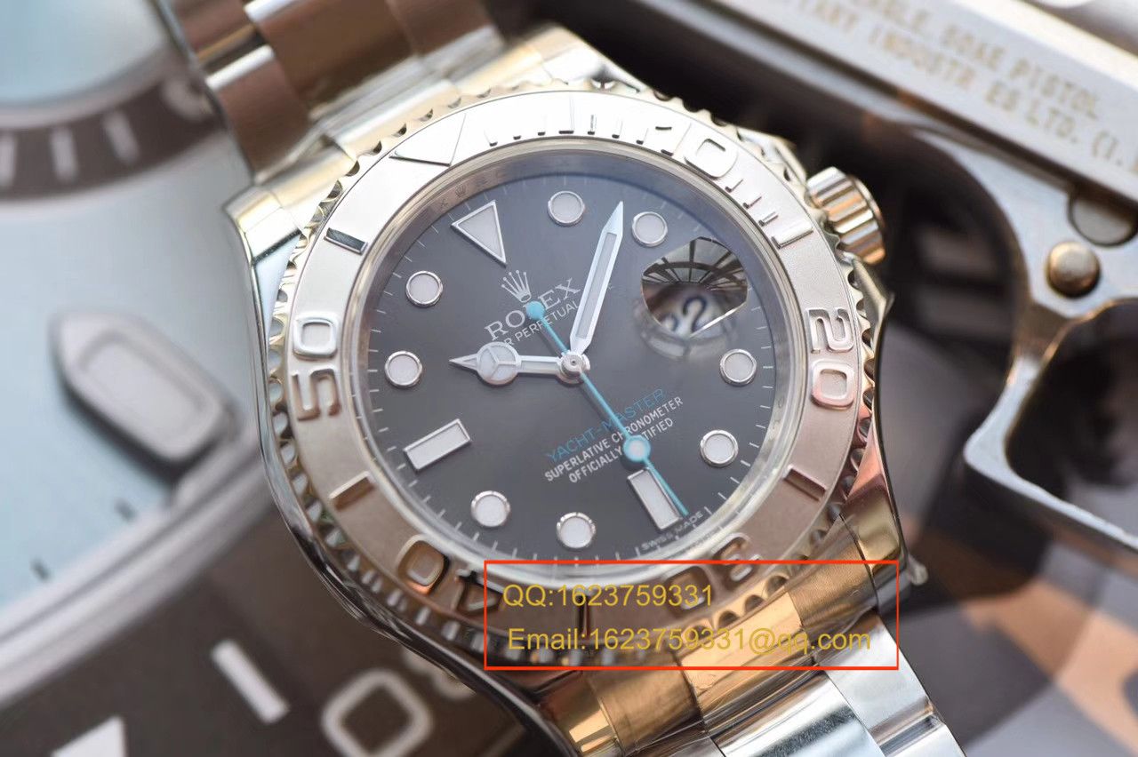 【NOOB Factory 一比一高仿手表】 Rolex  Yacht-Master 系列116622 灰面蓝针机械 wrist watch 《新品》 / RBA023