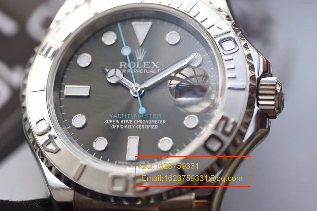 【NOOB Factory 一比一高仿手表】 Rolex  Yacht-Master 系列116622 灰面蓝针机械 wrist watch 《新品》 / RBA023
