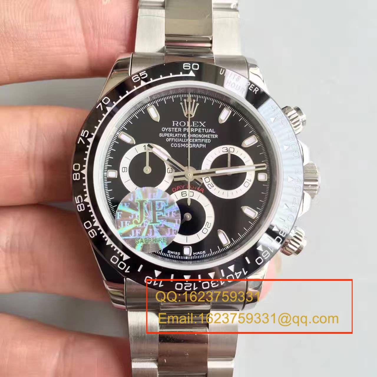 【JF Factory 超A1:1高仿】 Rolex  Cosmograph Daytona  Ditongna 系列116500LN-78590黑盘机械手表 / RBD015