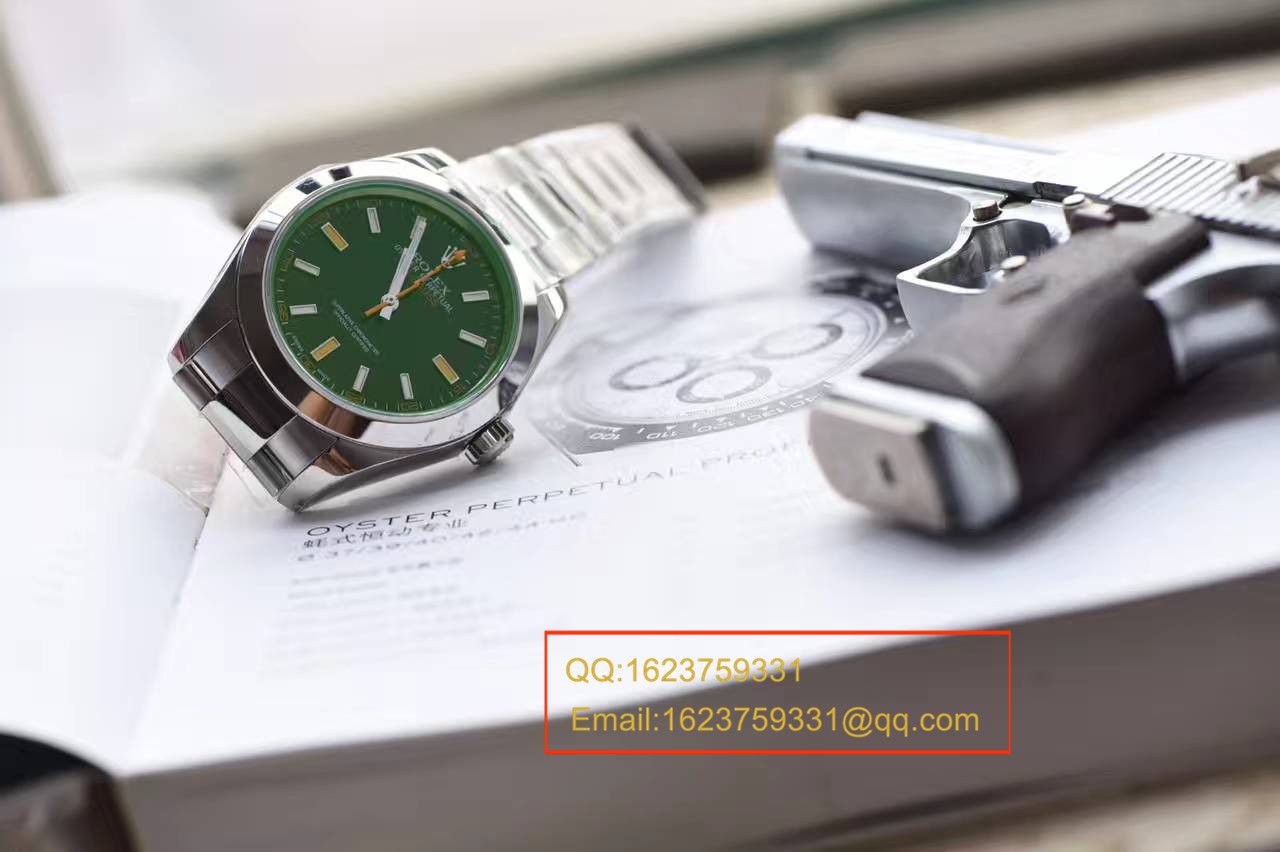 【N Factory 一比一超A高精仿手表】 Rolex 闪电闪电绿玻璃MILGAUSS 116400 最高版本 / RBA186