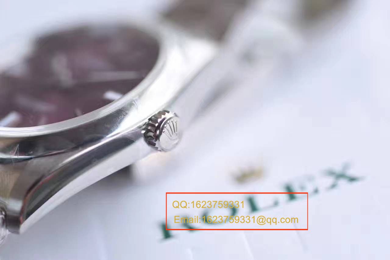 【JF Factory  top 1:1复刻高仿手表】 Rolex  oyster perpetual 动系列114300红葡萄色 wrist watch  / R151