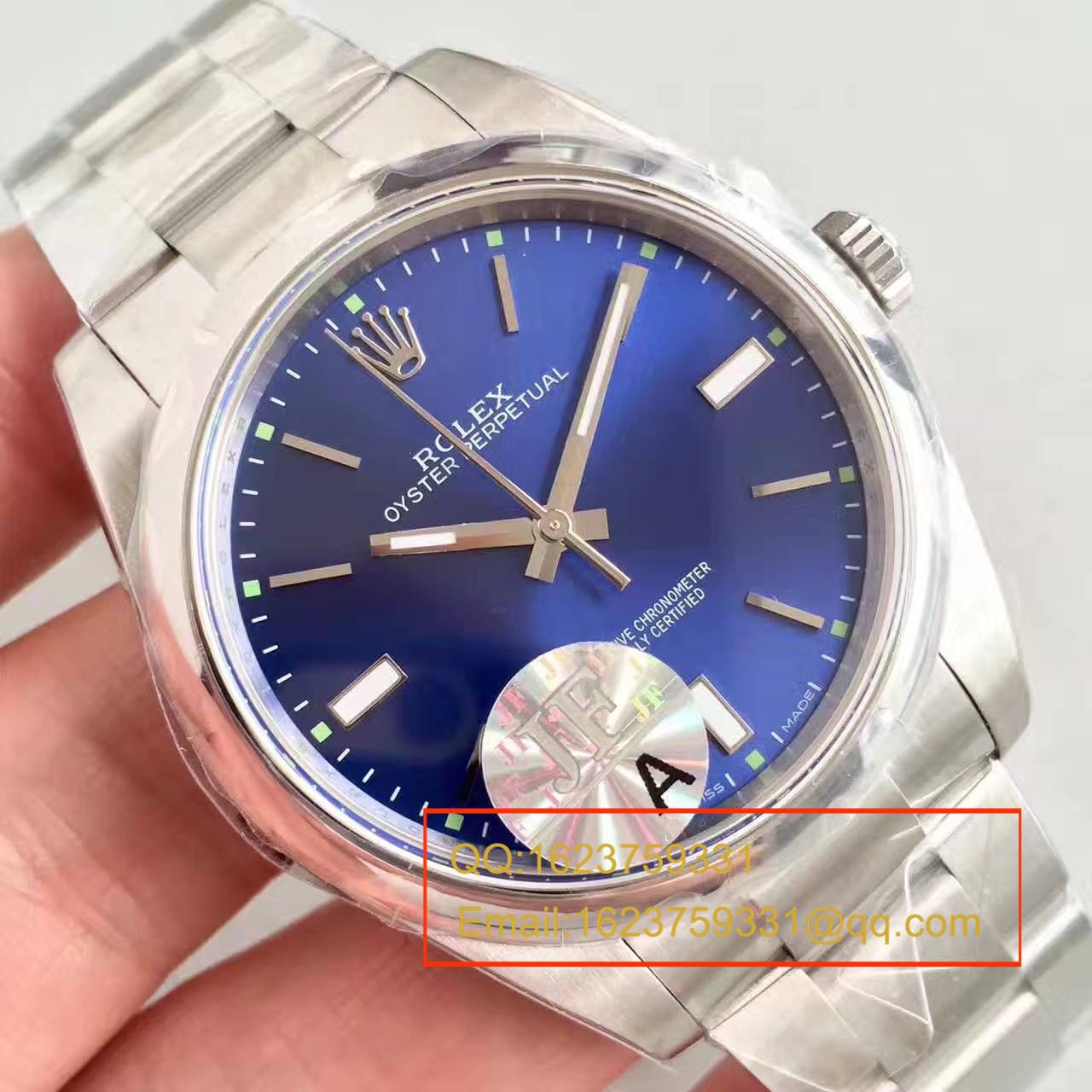 【JF Factory 1:1 top 复刻高仿手表】 Rolex  oyster perpetual 动系列114300蓝盘 wrist watch  / R150
