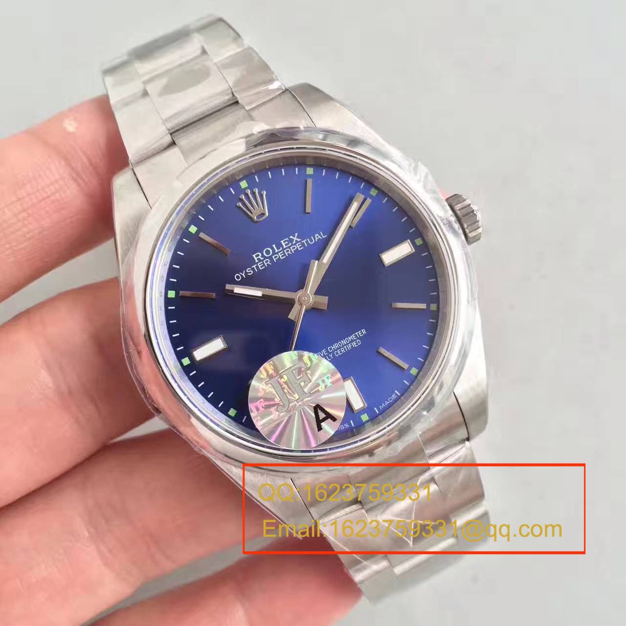 【JF Factory 1:1 top 复刻高仿手表】 Rolex  oyster perpetual 动系列114300蓝盘 wrist watch  / R150