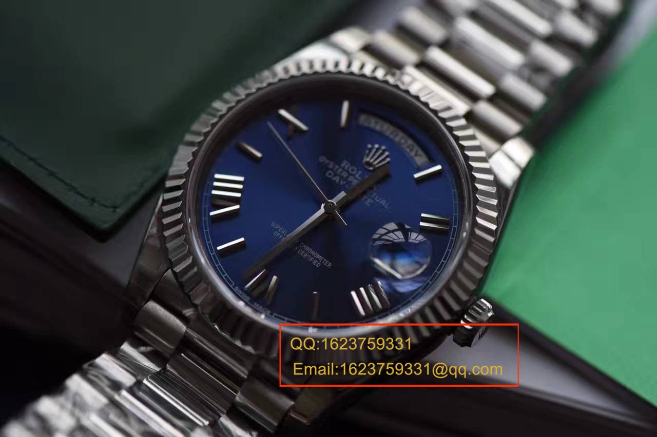 【独家 Video analysis EW Factory 1:1超A高仿手表】 Rolex  Day-Date 型系列228239蓝盘 wrist watch  / RBA112A