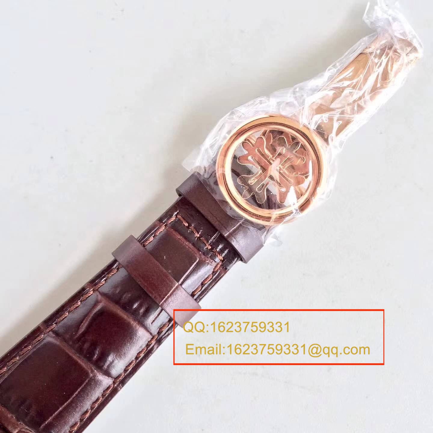 【台湾 Factory 1:1超A高仿 wrist watch 】 PATEK PHILIPPE 复杂功能计时系列5396/1R-001 月相皮带款玫瑰金 wrist watch  / BD209