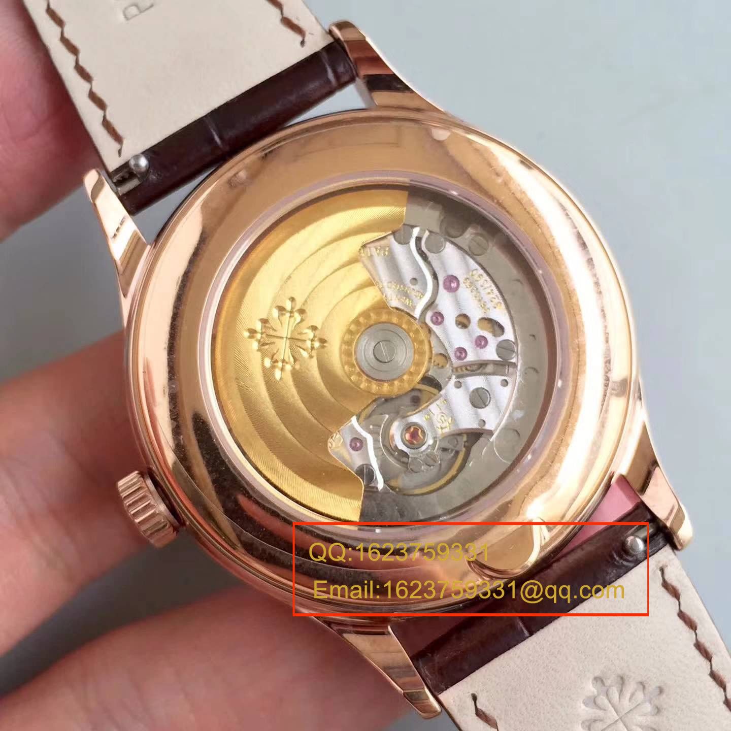 【台湾 Factory 1:1超A高仿 wrist watch 】 PATEK PHILIPPE 复杂功能计时系列5396/1R-001 月相皮带款玫瑰金 wrist watch  / BD209