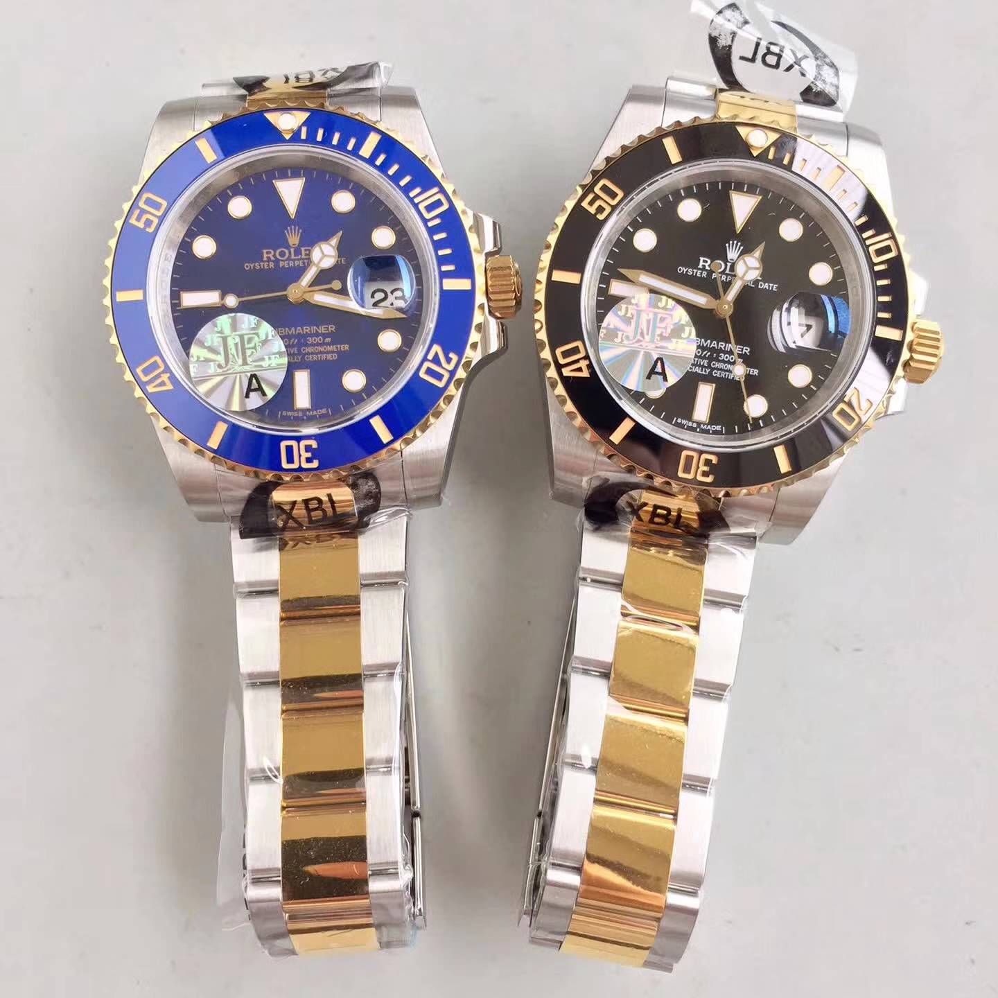 【JF Factory 一比一超A高仿手表】 Rolex  Submariner 型系列116613-LN-97203间金水鬼 wrist watch  / RBG029