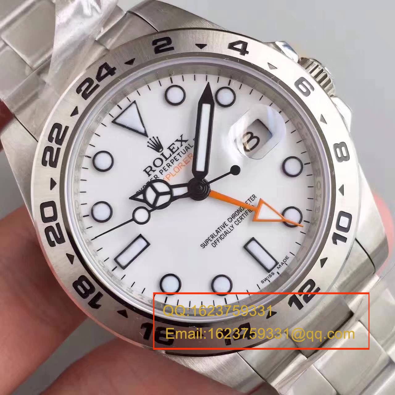 【N Factory V7版1:1高仿手表】 Rolex 探险家型二代EXP2系列216570-77210 白盘机械 wrist watch  / RBG051