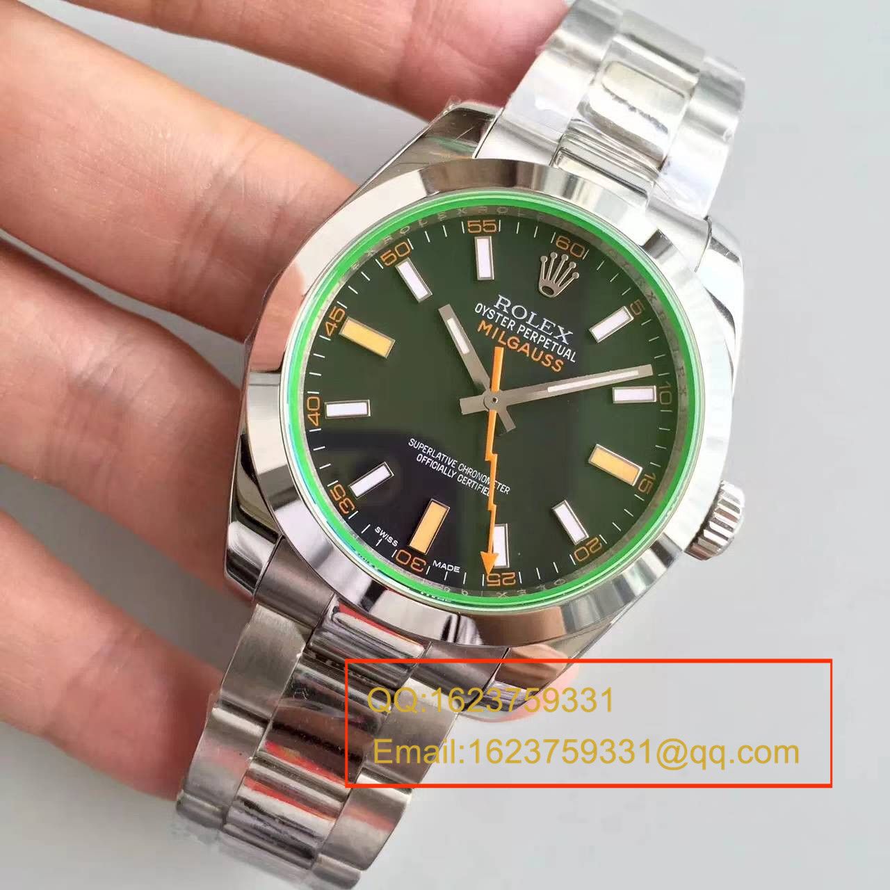 【JF Factory 1:1高仿手表】 Rolex MILGAUSS系列116400-GV-72400黑盘 wrist watch 《黑色闪电》 / R002