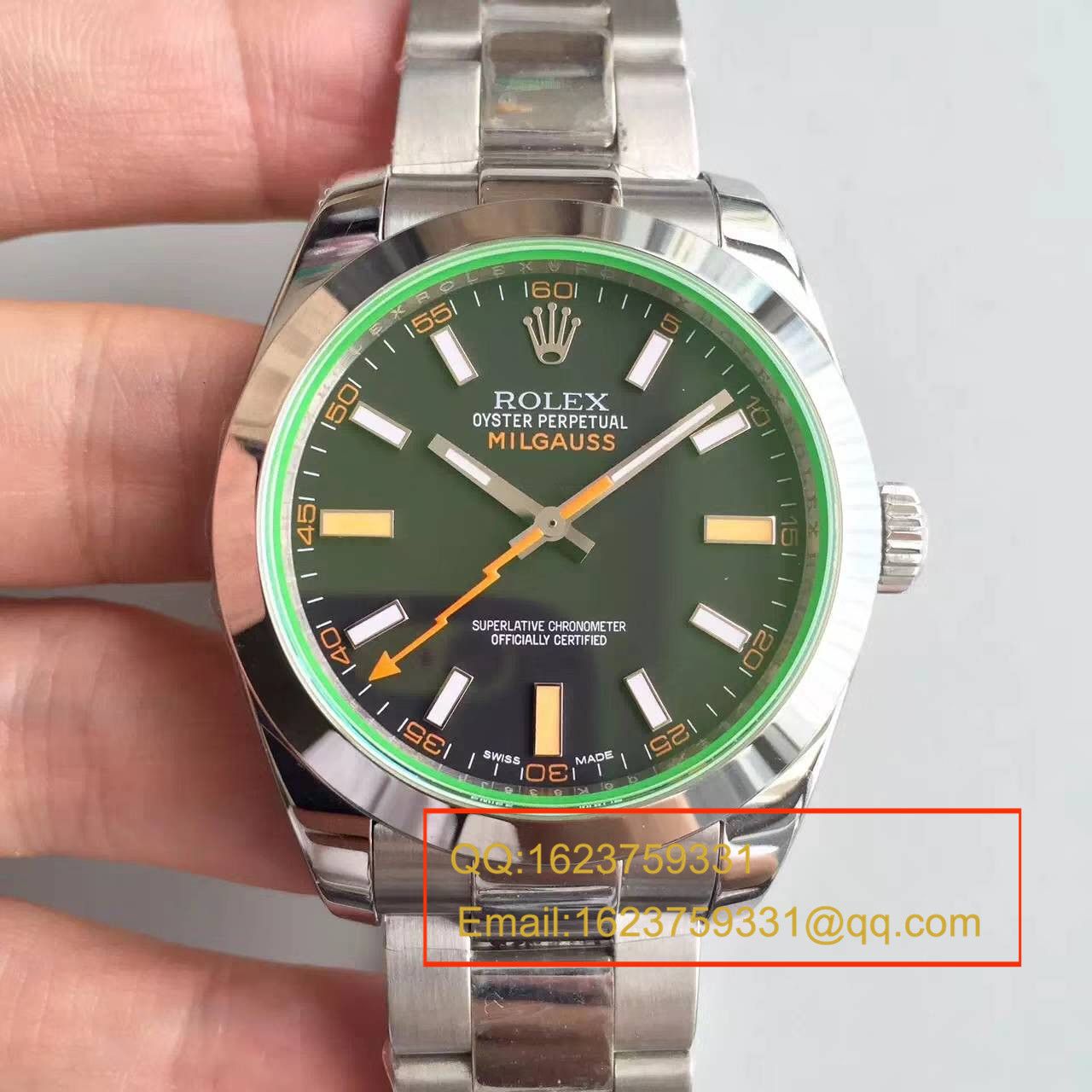 【JF Factory 1:1高仿手表】 Rolex MILGAUSS系列116400-GV-72400黑盘 wrist watch 《黑色闪电》 / R002