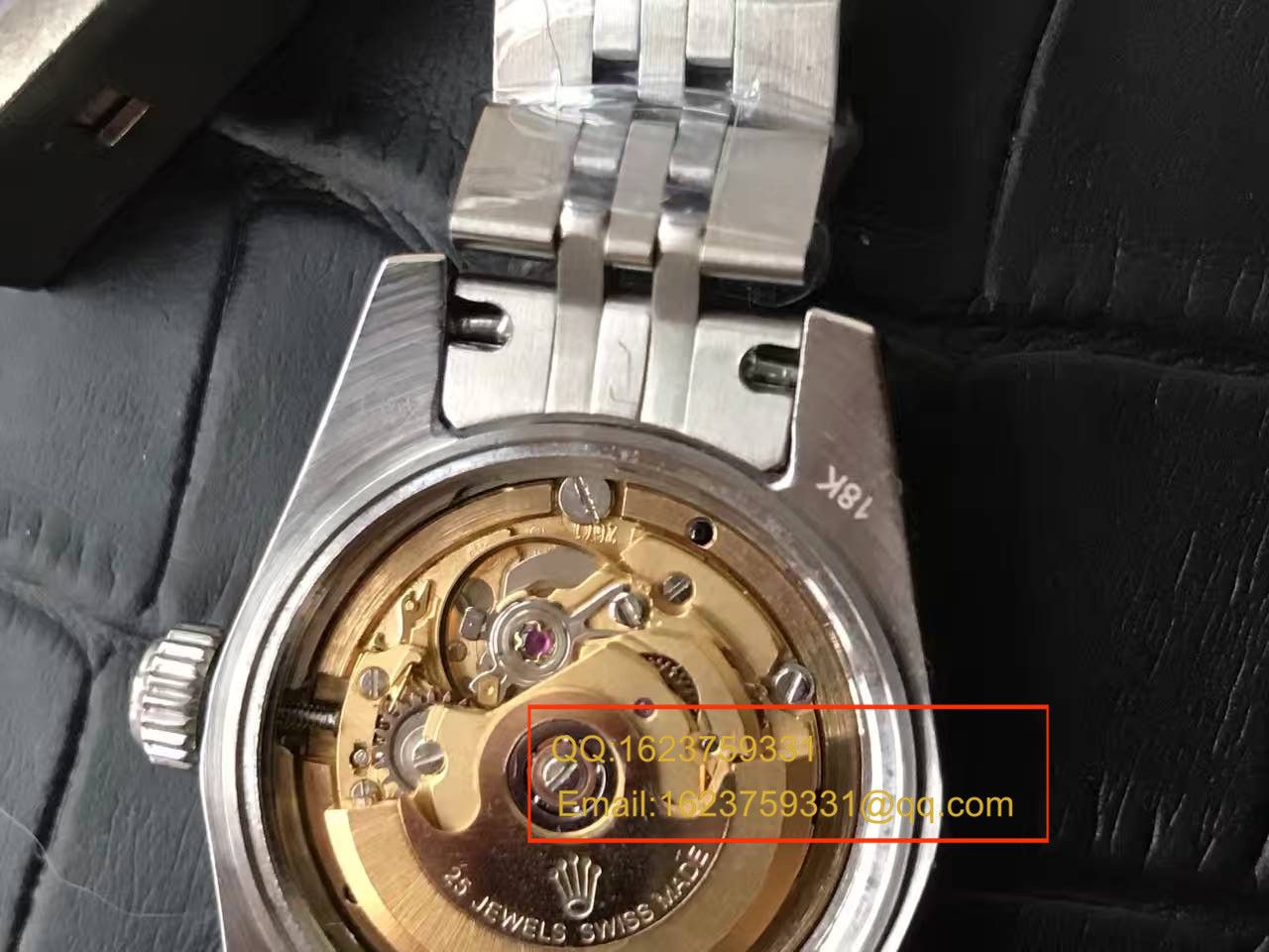 【台湾 Factory 一比一超A高仿手表】 Rolex 女装  Datejust 系列179174黑盘镶钻女士 wrist watch  / RB0170