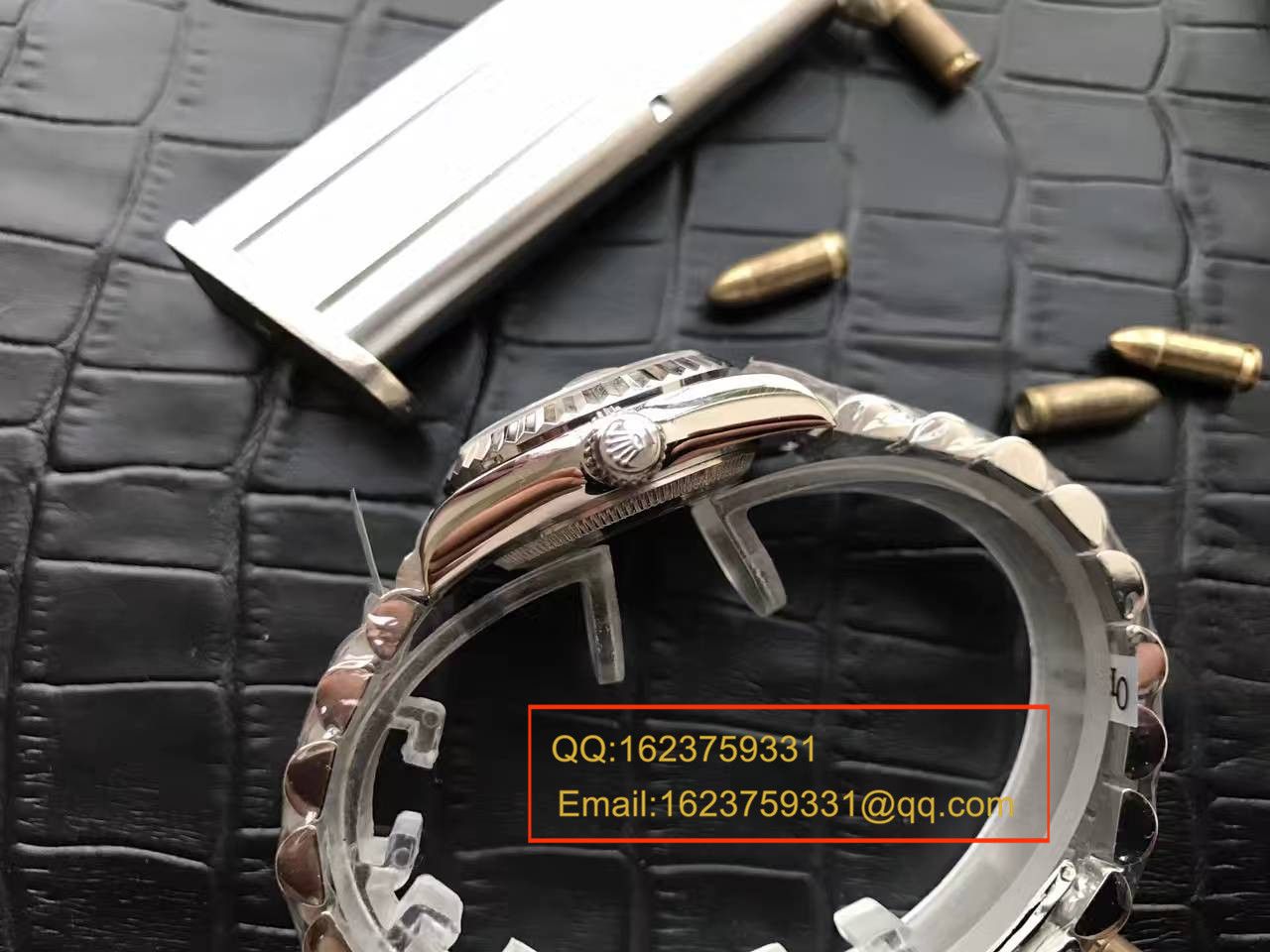 【台湾 Factory 一比一超A高仿手表】 Rolex 女装  Datejust 系列179174黑盘镶钻女士 wrist watch  / RB0170