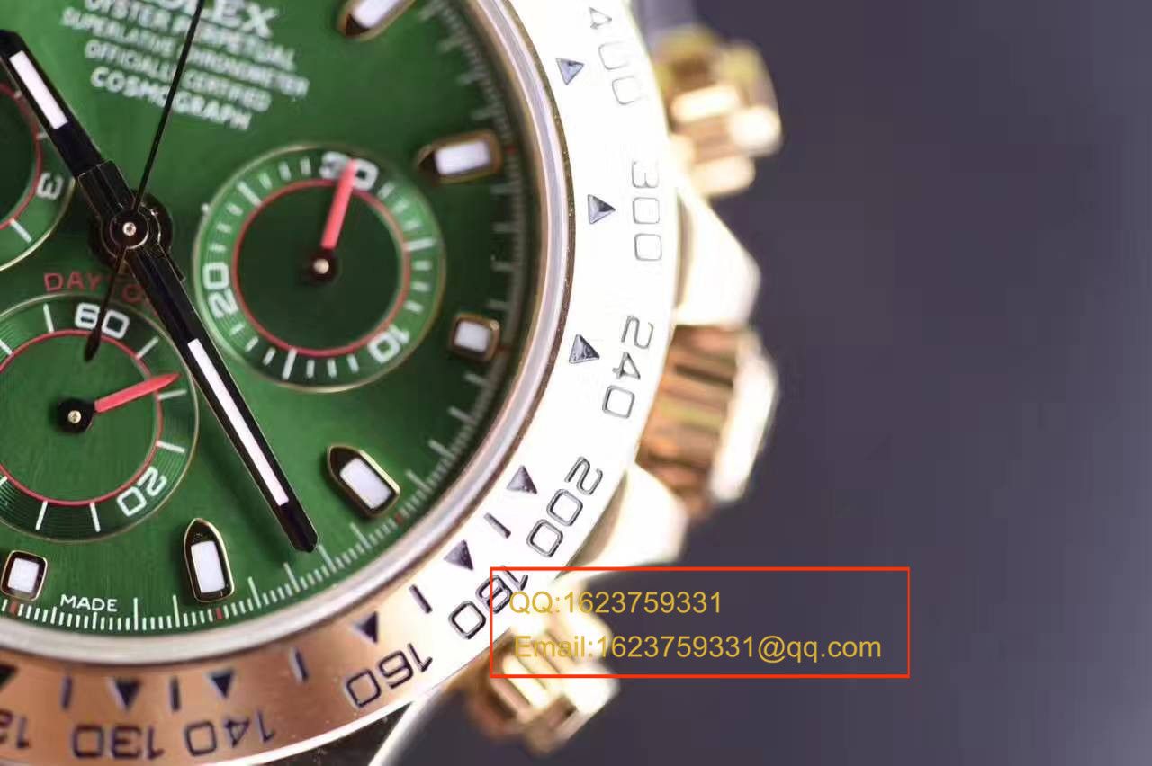 【台湾 Factory 超A高精仿手表】 Rolex  Cosmograph Daytona  Ditongna 系列116508绿盘男士机械 wrist watch  / RBB014