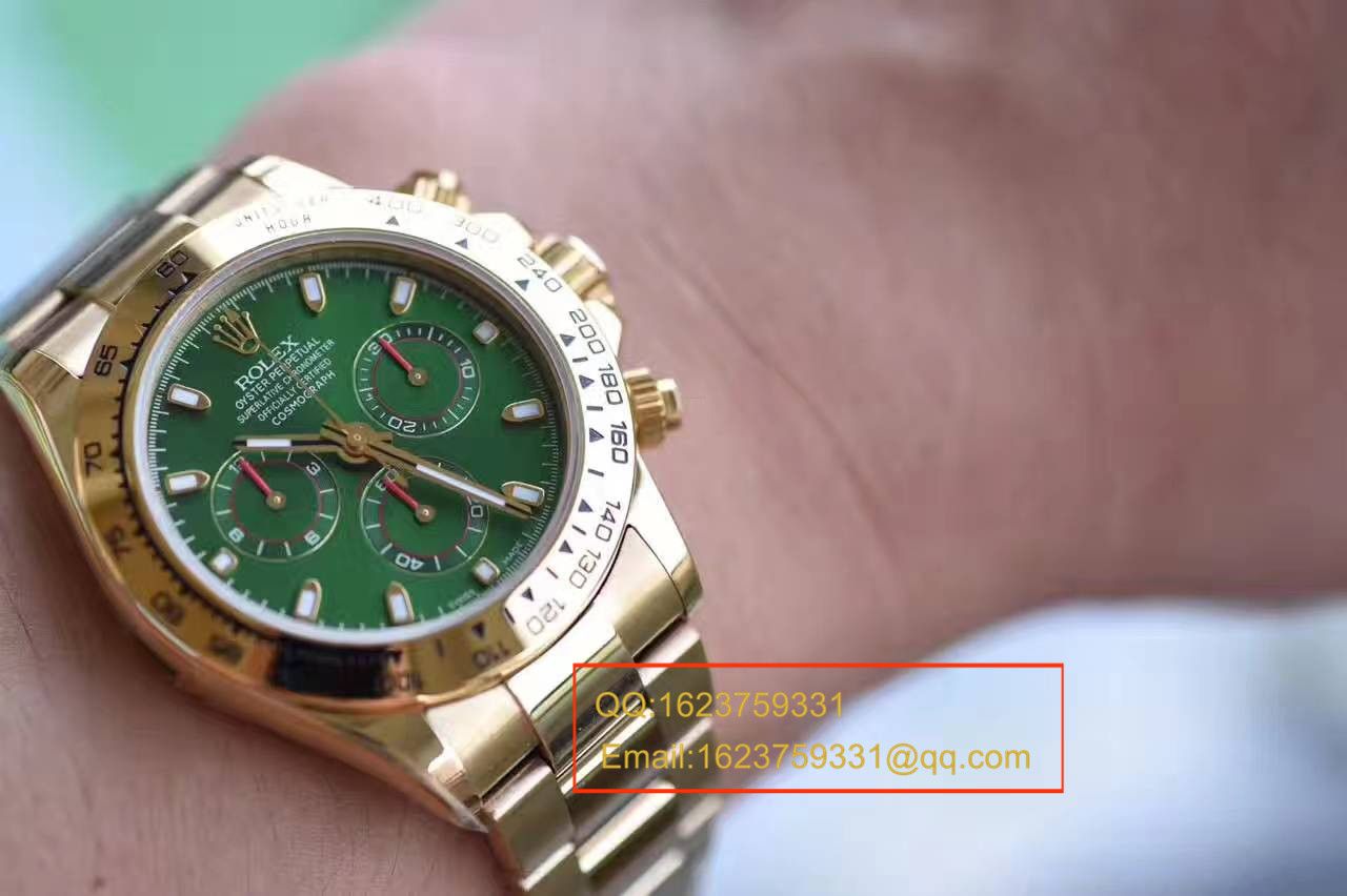 【台湾 Factory 超A高精仿手表】 Rolex  Cosmograph Daytona  Ditongna 系列116508绿盘男士机械 wrist watch  / RBB014