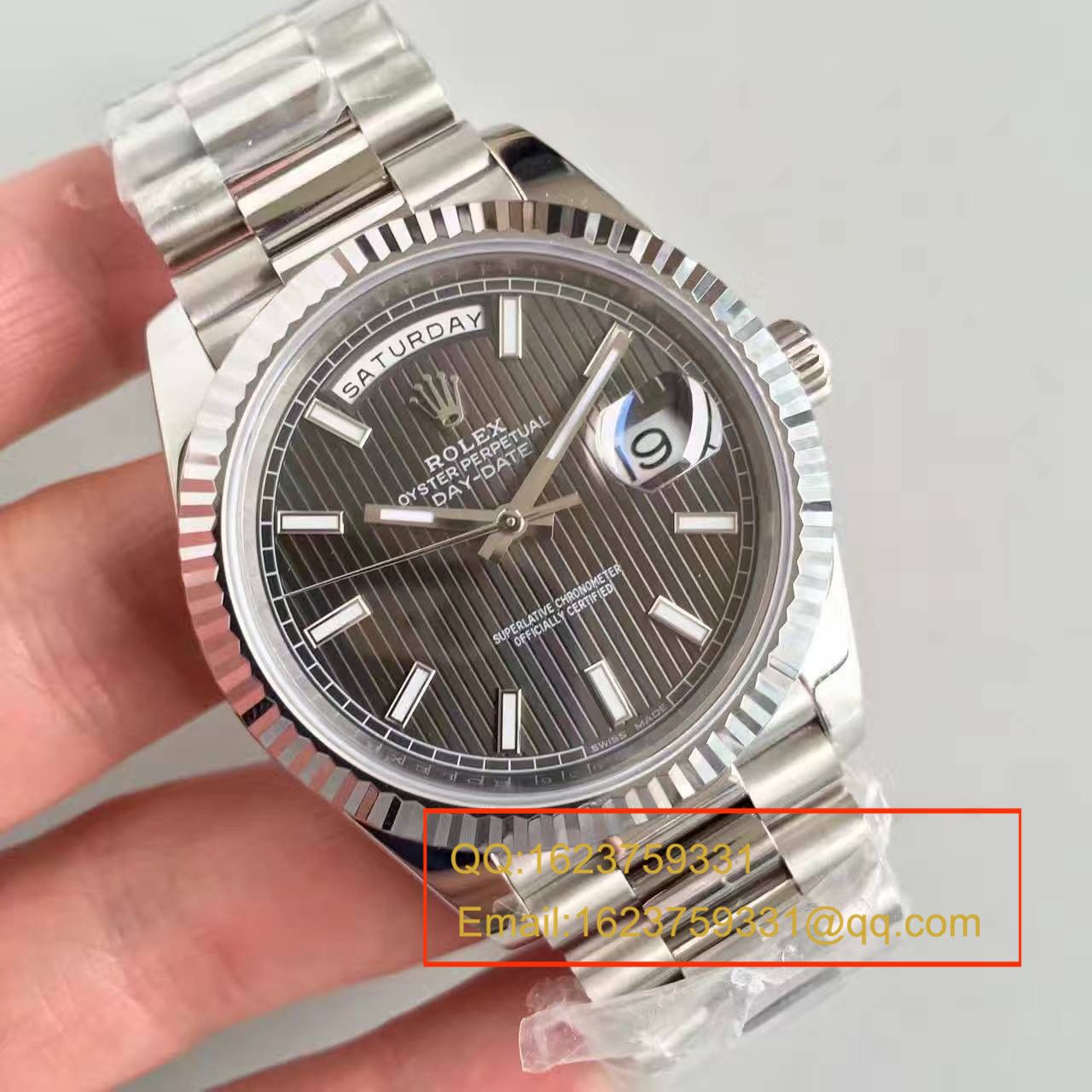 【N Factory 一比一 top 复刻高仿手表】 Rolex  Day-Date 型系列228239-黑盘机械 wrist watch  / RBE044