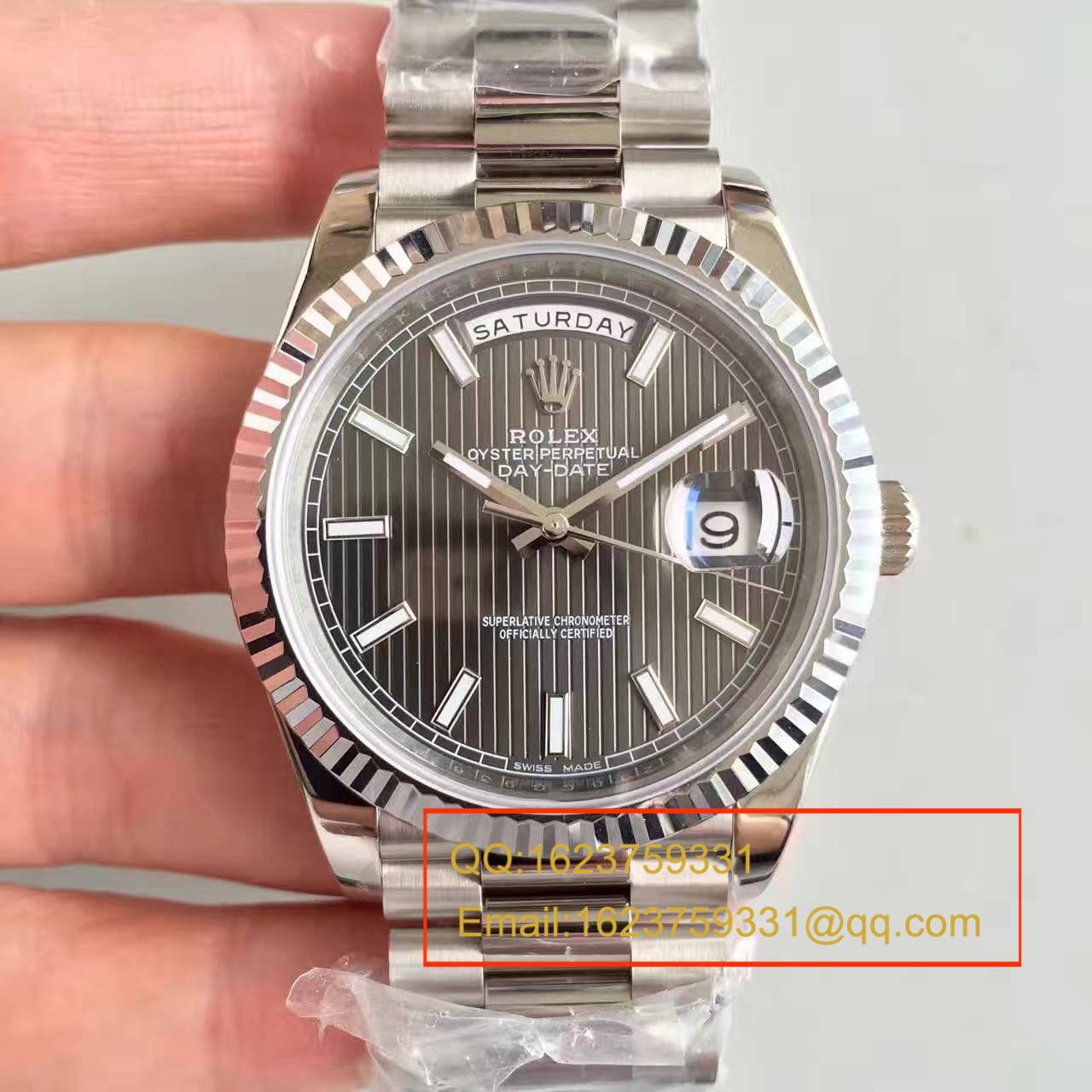 【N Factory 一比一 top 复刻高仿手表】 Rolex  Day-Date 型系列228239-黑盘机械 wrist watch  / RBE044