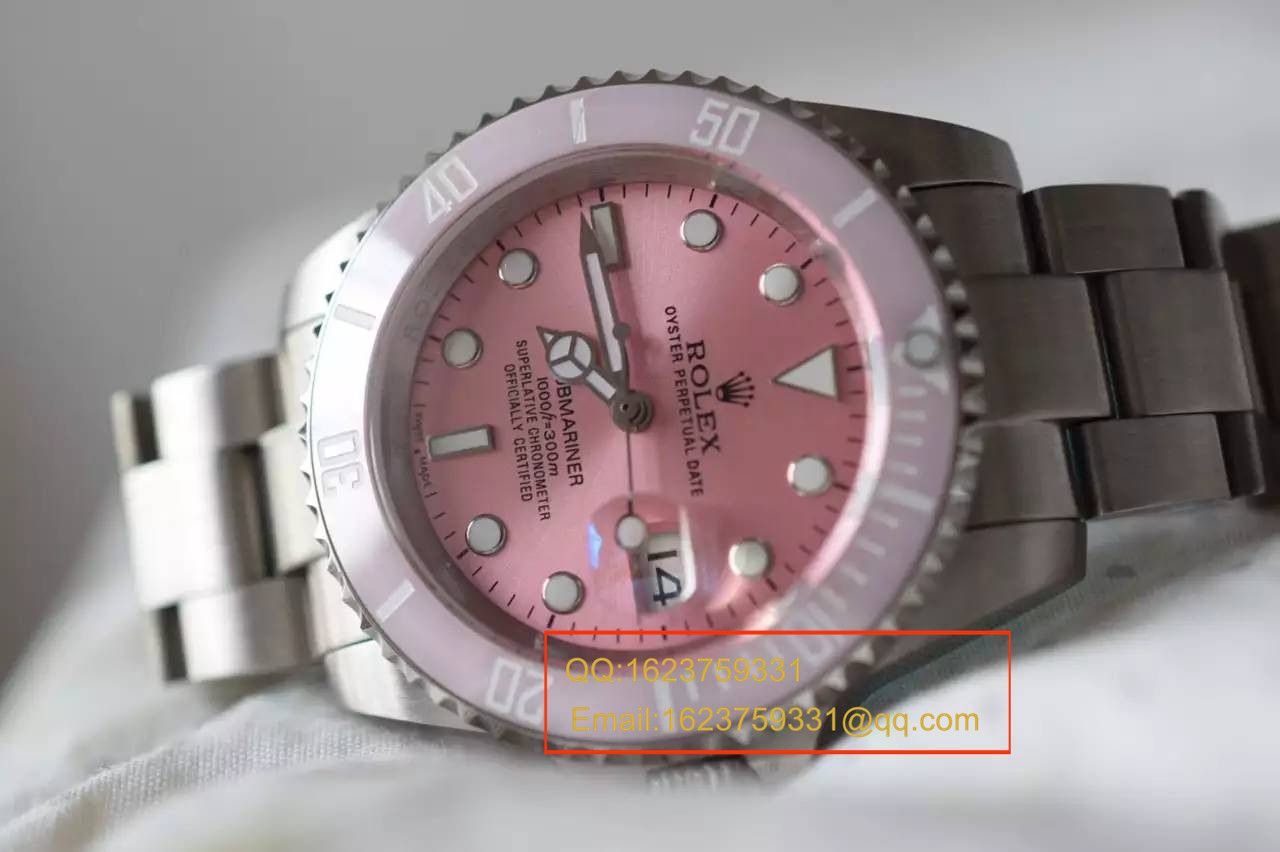 【NOOB Factory 1:1 top 复刻高仿手表】 Rolex 潛航者型系列116610LN 银盘《SUB粉水鬼》女款 wrist watch  / R027