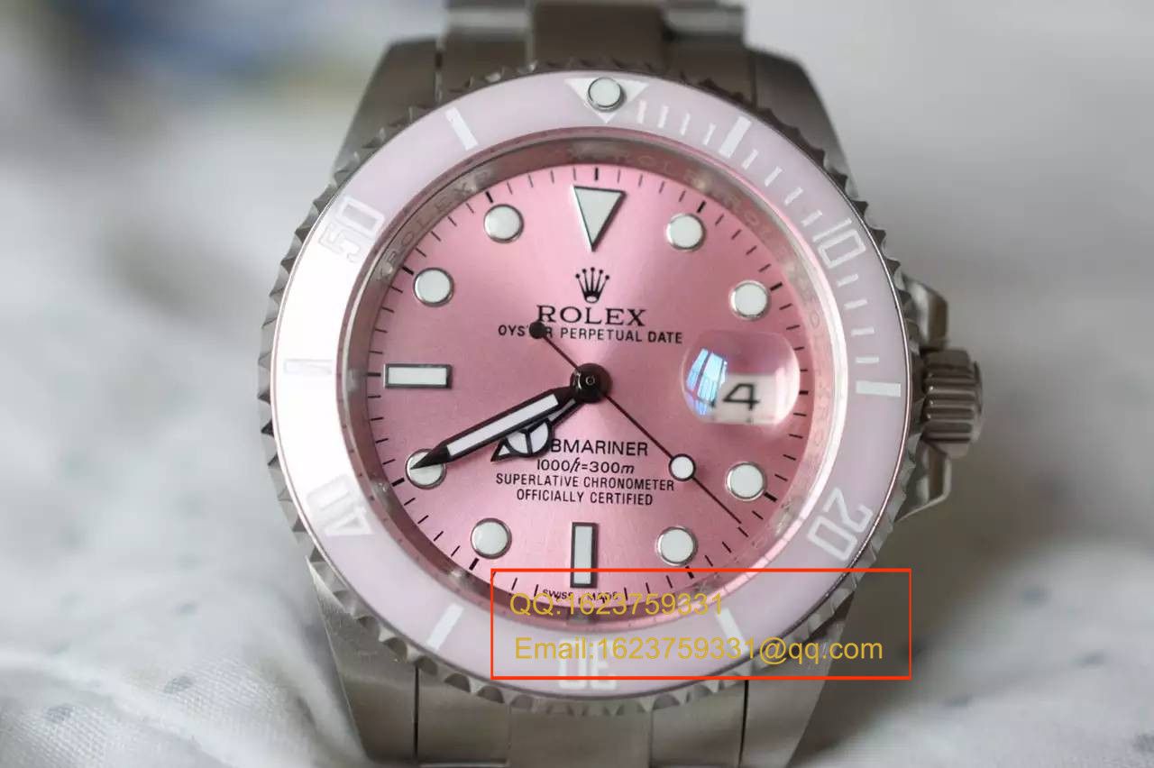 【NOOB Factory 1:1 top 复刻高仿手表】 Rolex 潛航者型系列116610LN 银盘《SUB粉水鬼》女款 wrist watch  / R027