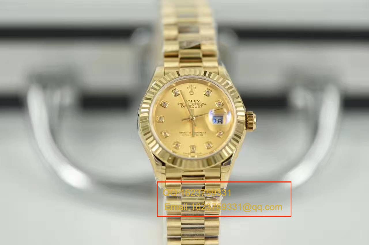 【SY Factory 一比一 top 复刻高仿手表】 Rolex 女装  Datejust 系列279178香槟色镶钻 wrist watch  / R185